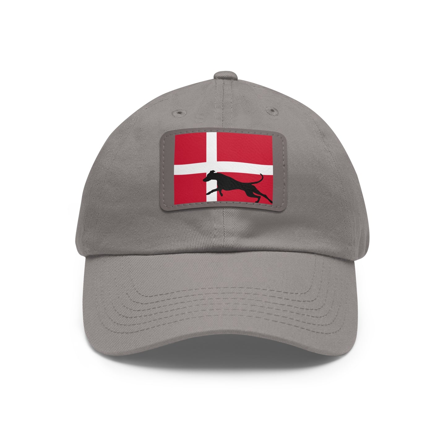 Doberman Denmark Protect 1 Dad Hat with Leather Patch (Rectangle)