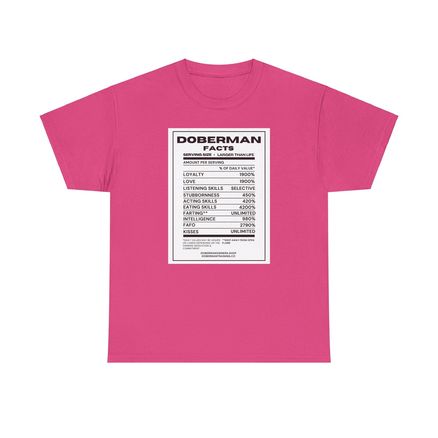 Doberman Facts 1 Unisex Heavy Cotton Tee