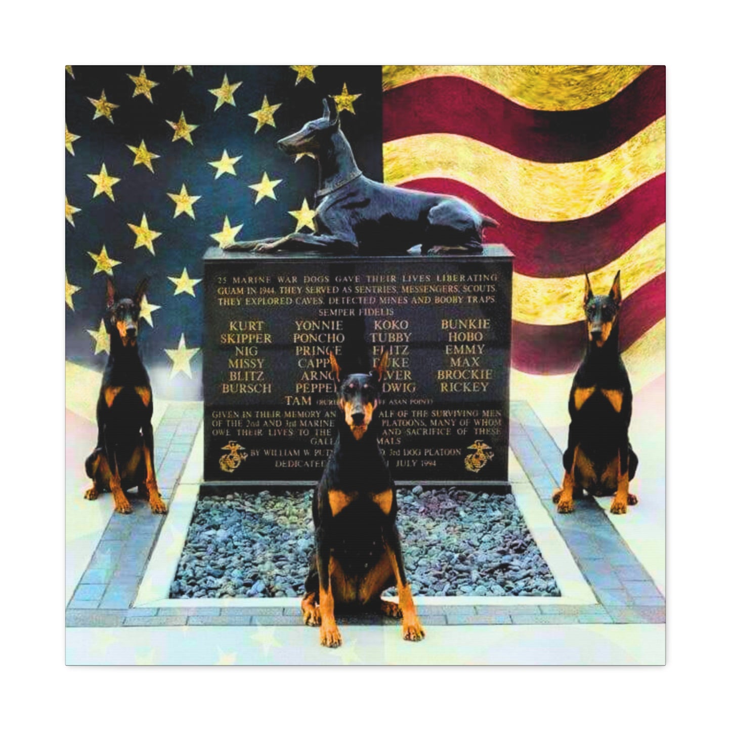 Doberman Tribute 1 Canvas