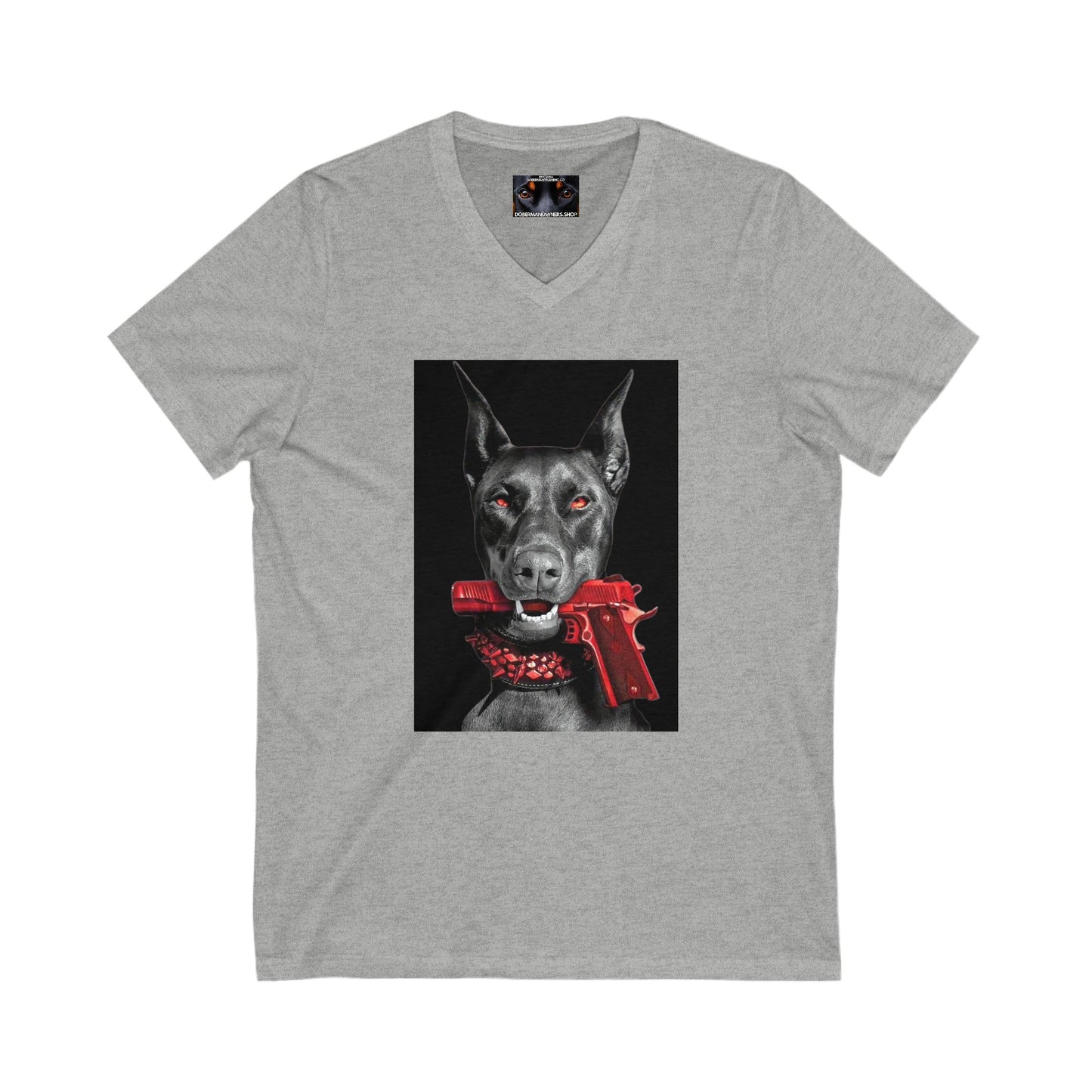 Red 2 Private Label Unisex Jersey Short Sleeve V-Neck Tee
