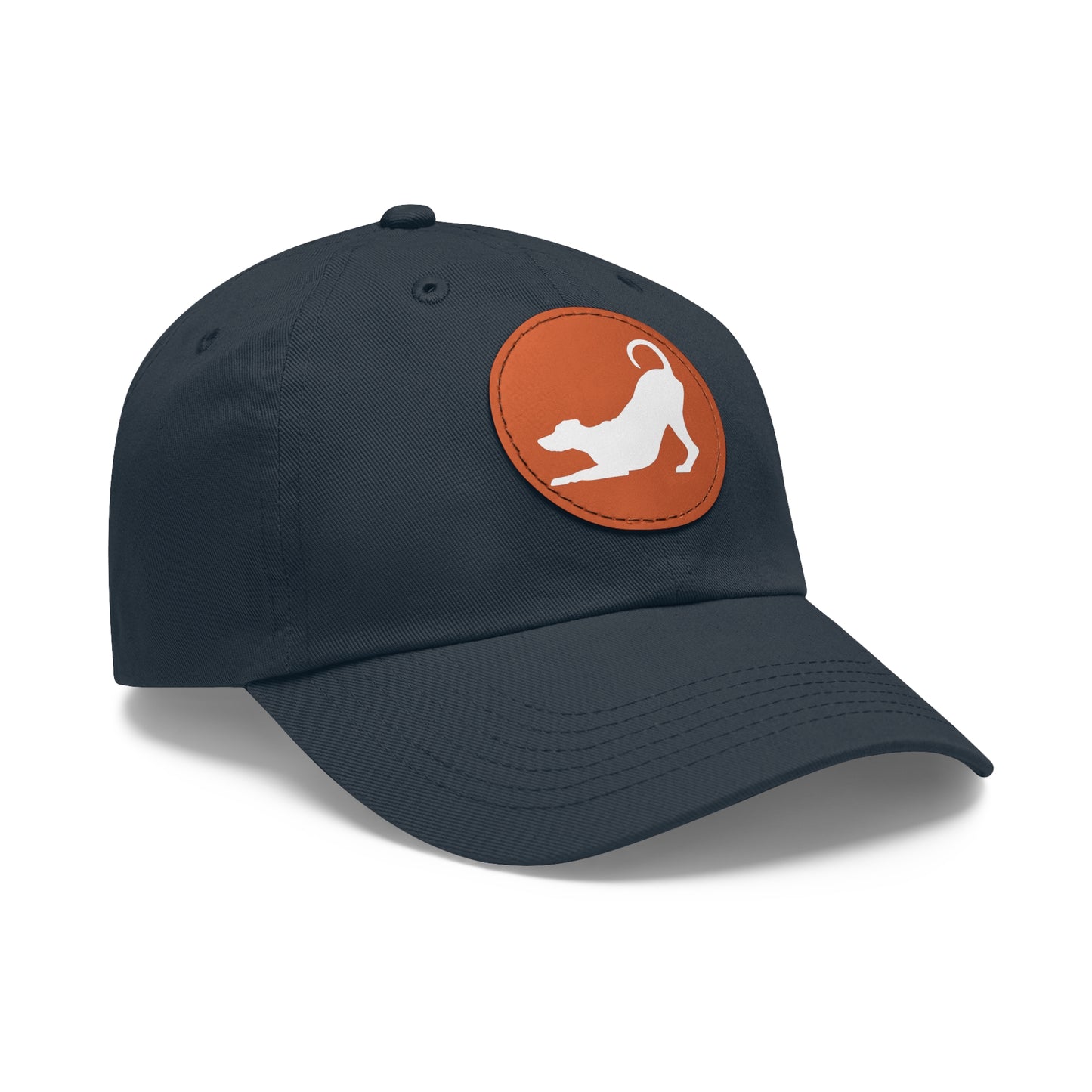 N 2 Dad Hat with Leather Patch (Round)