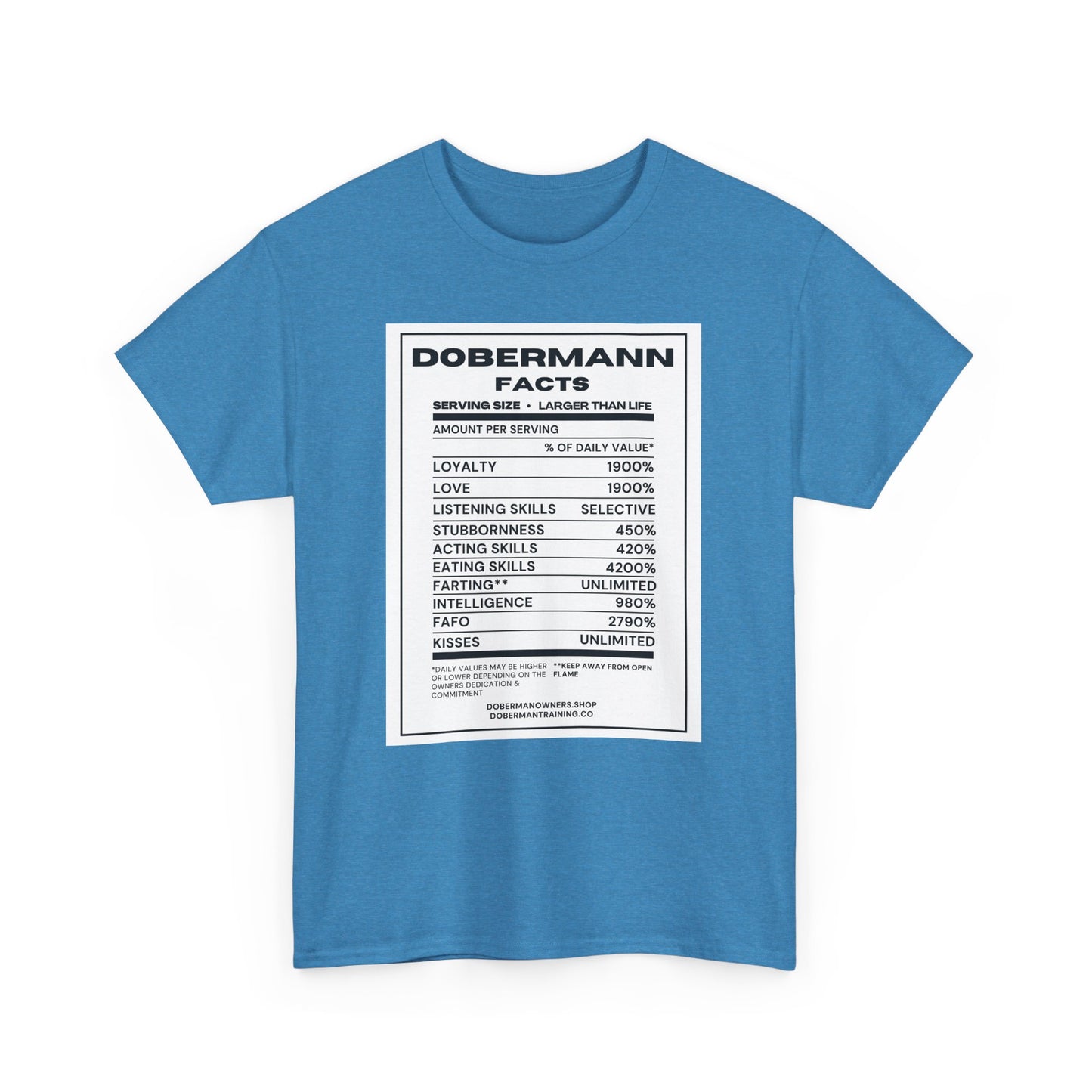 Dobermann Facts 2 Unisex Heavy Cotton Tee