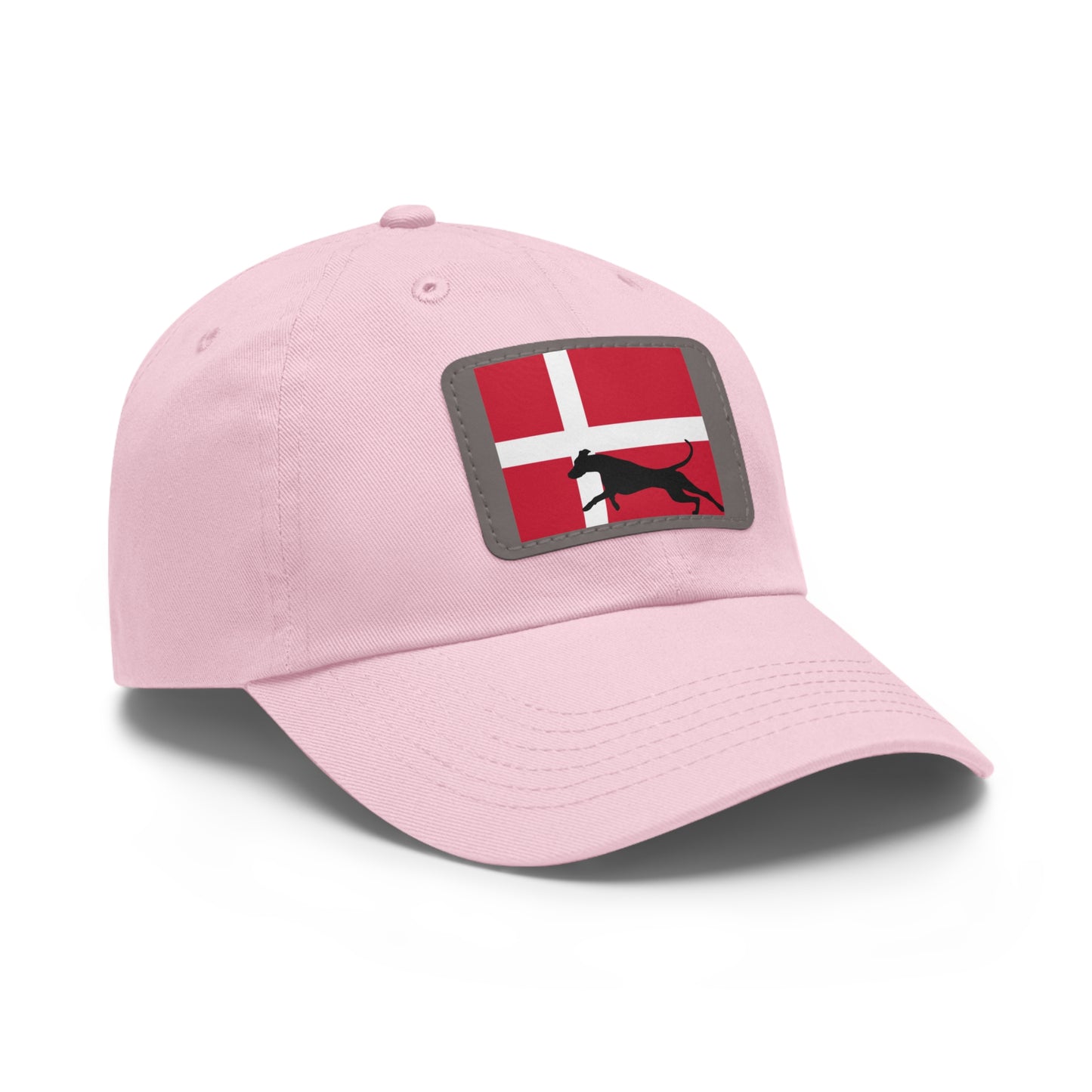 Doberman Denmark Protect 1 Dad Hat with Leather Patch (Rectangle)