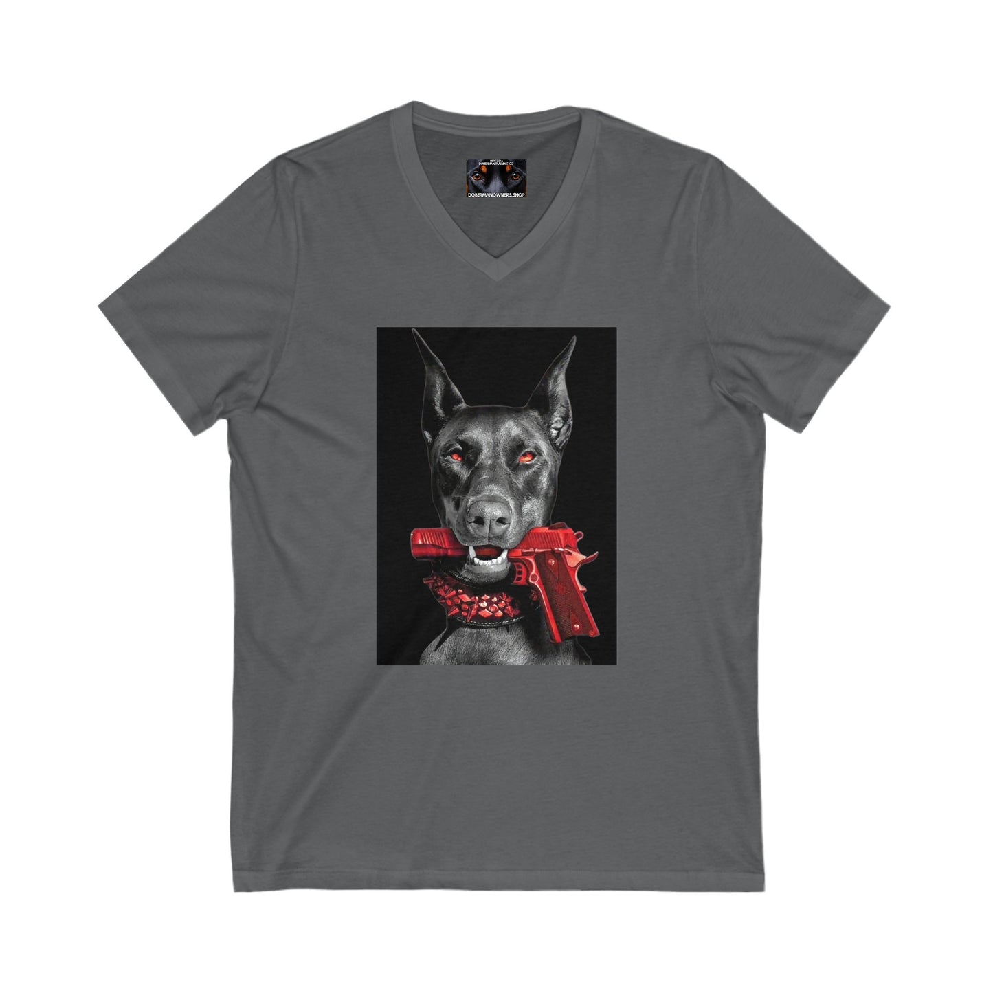 Red 2 Private Label Unisex Jersey Short Sleeve V-Neck Tee