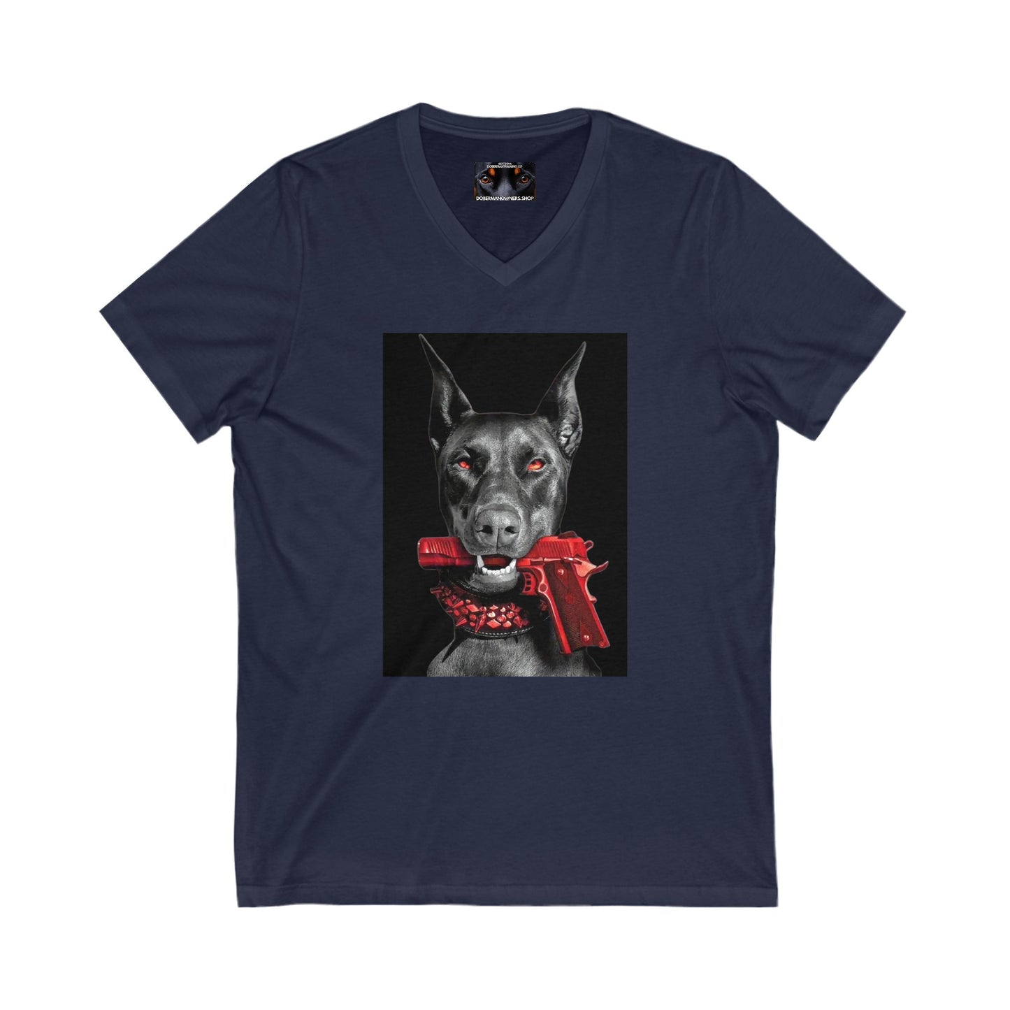 Red 2 Private Label Unisex Jersey Short Sleeve V-Neck Tee