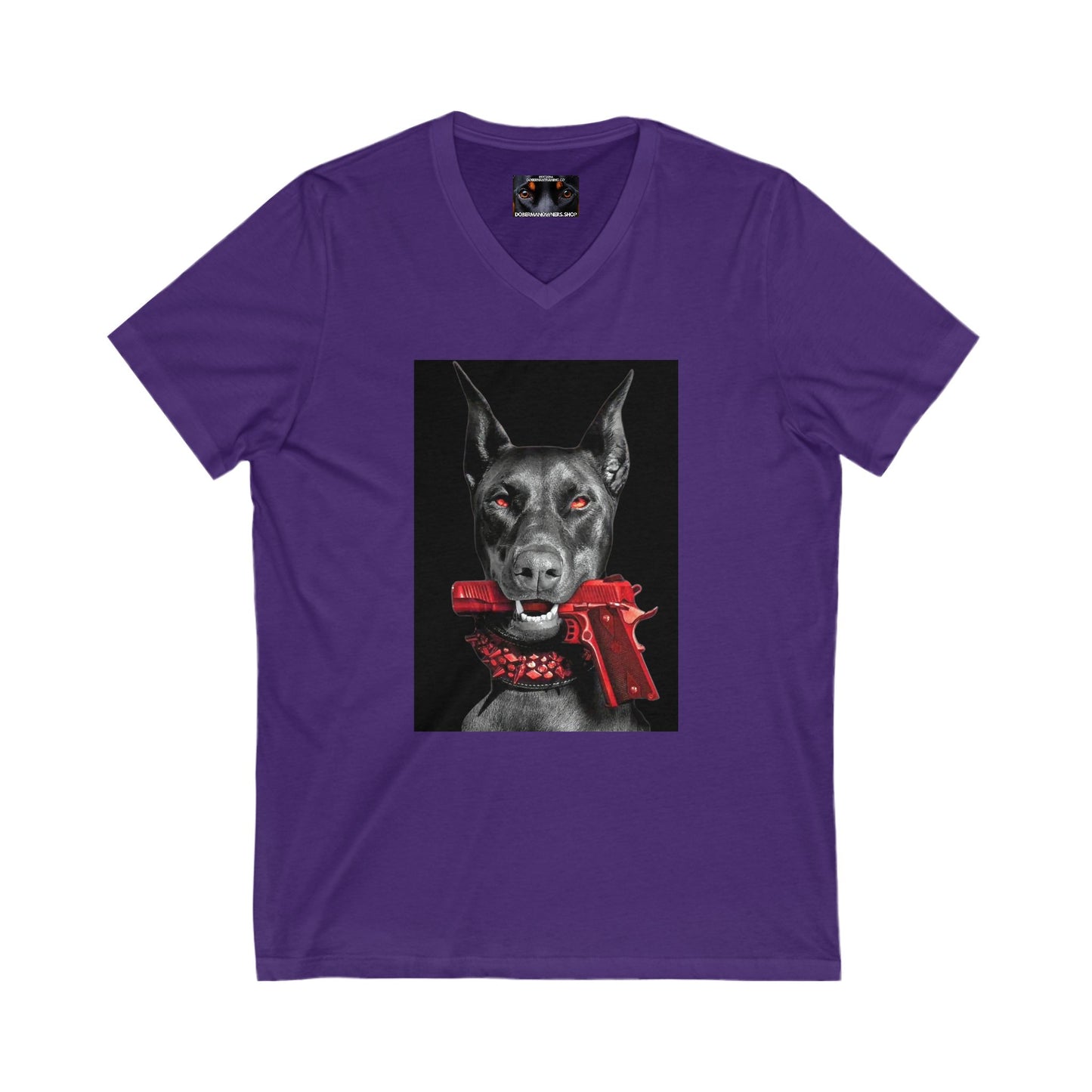 Red 2 Private Label Unisex Jersey Short Sleeve V-Neck Tee