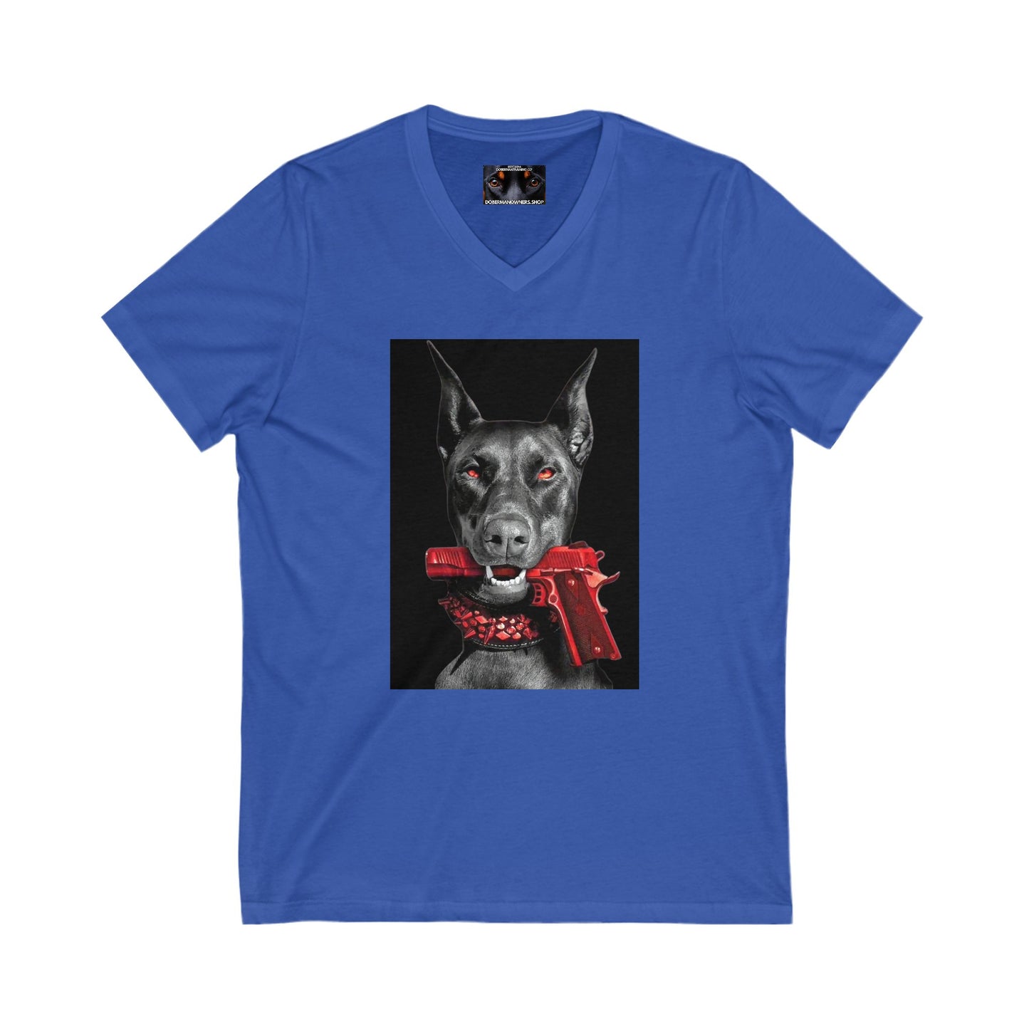 Red 2 Private Label Unisex Jersey Short Sleeve V-Neck Tee