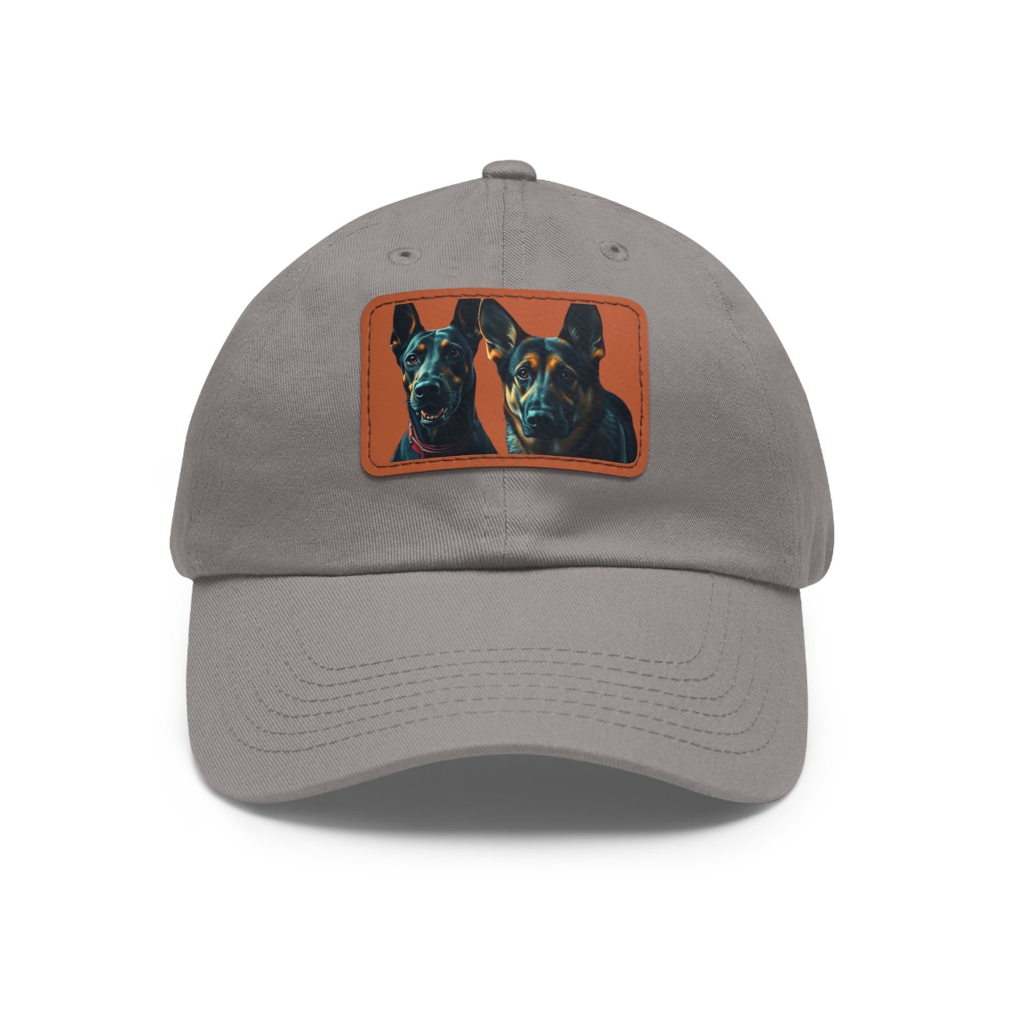 Dynamic Duo Dad Hat with Leather Patch (Rectangle)