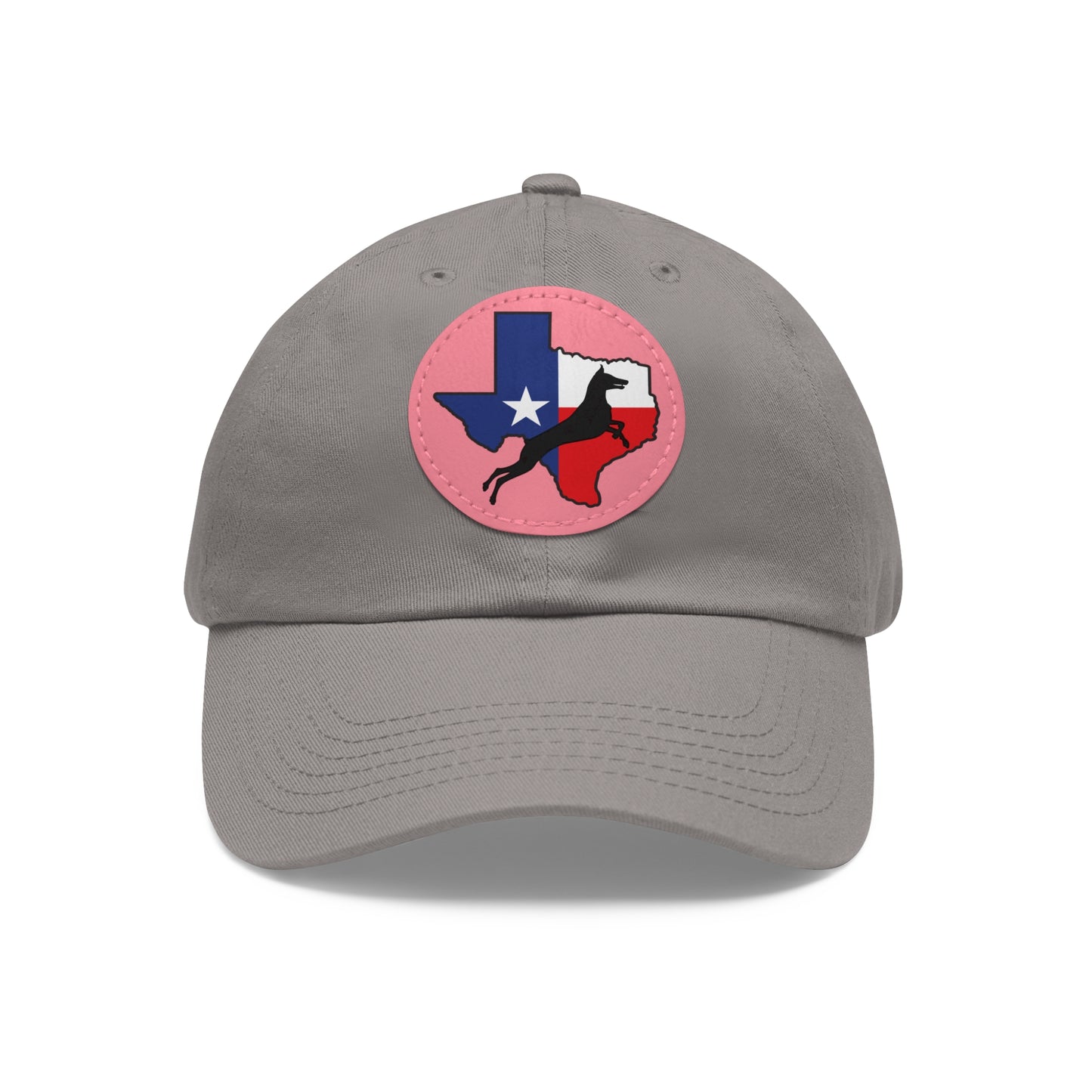 Texas 1 Dad Hat with Leather Patch (Round)