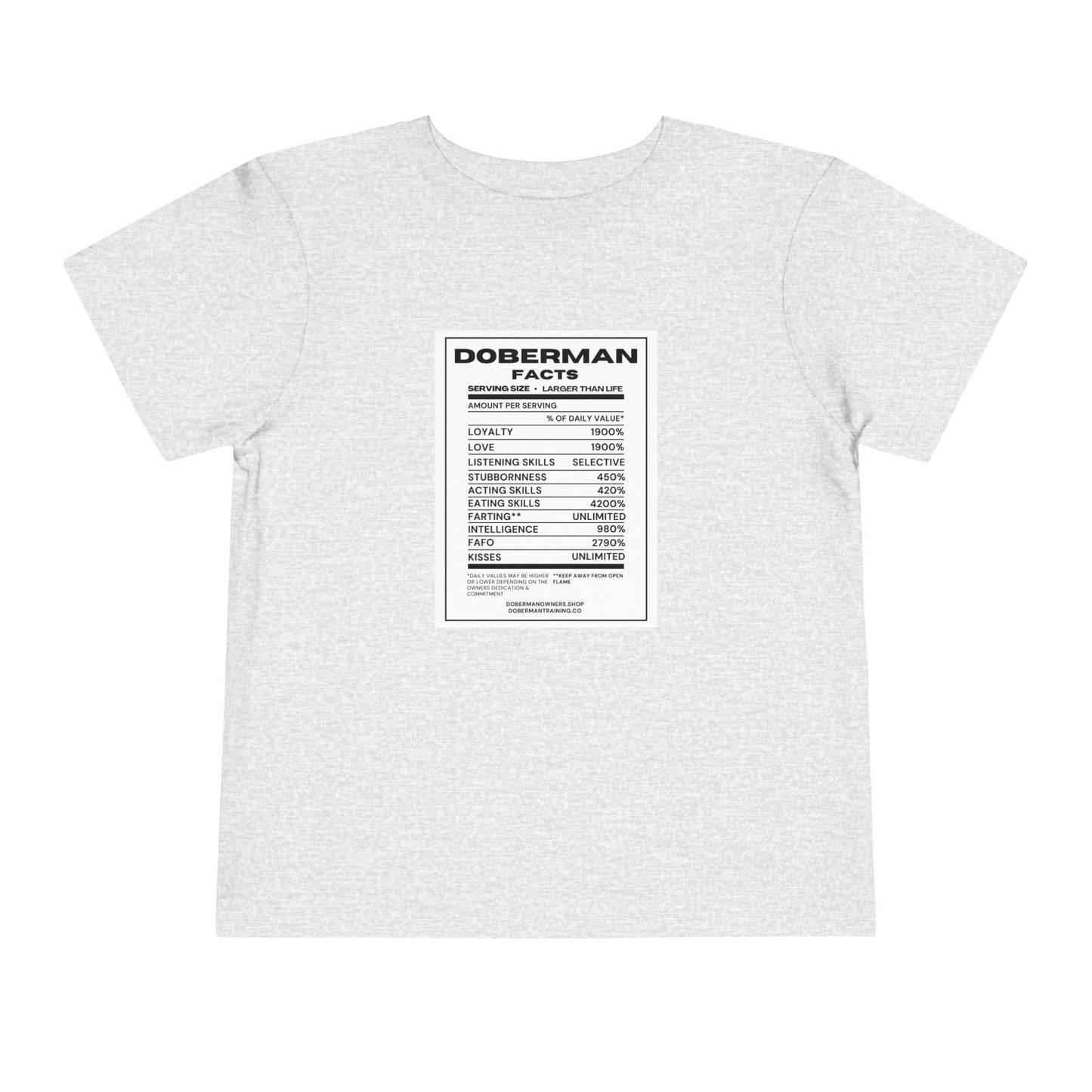 Doberman Facts 1 Toddler Short Sleeve Tee