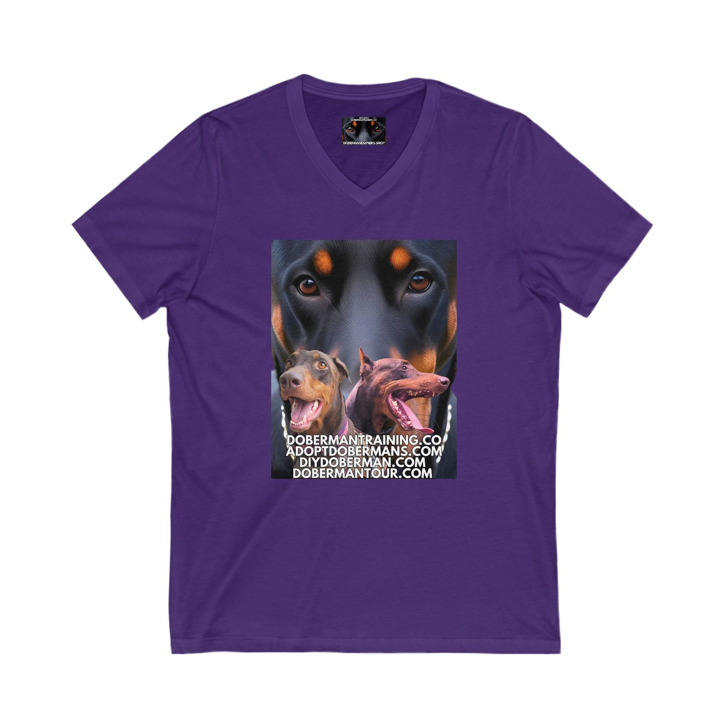 Training Tour 1 Private Label Unisex Jersey Short Sleeve V-Neck Tee