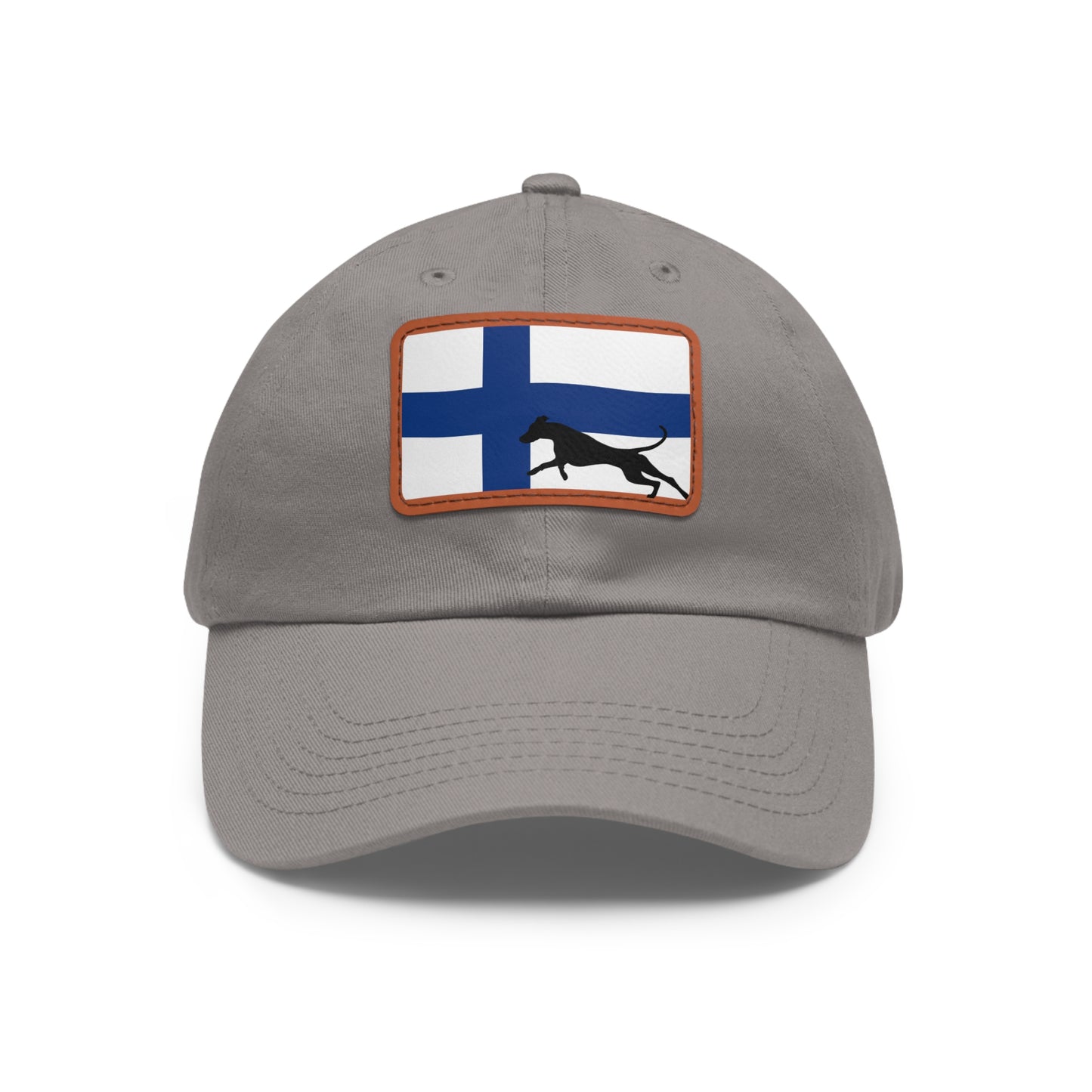 Doberman Protect Finland 2 Dad Hat with Leather Patch (Rectangle)