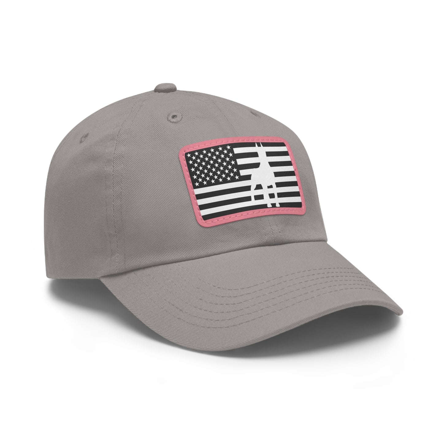 Doberman Protect 1 Dad Hat with Leather Patch (Rectangle)