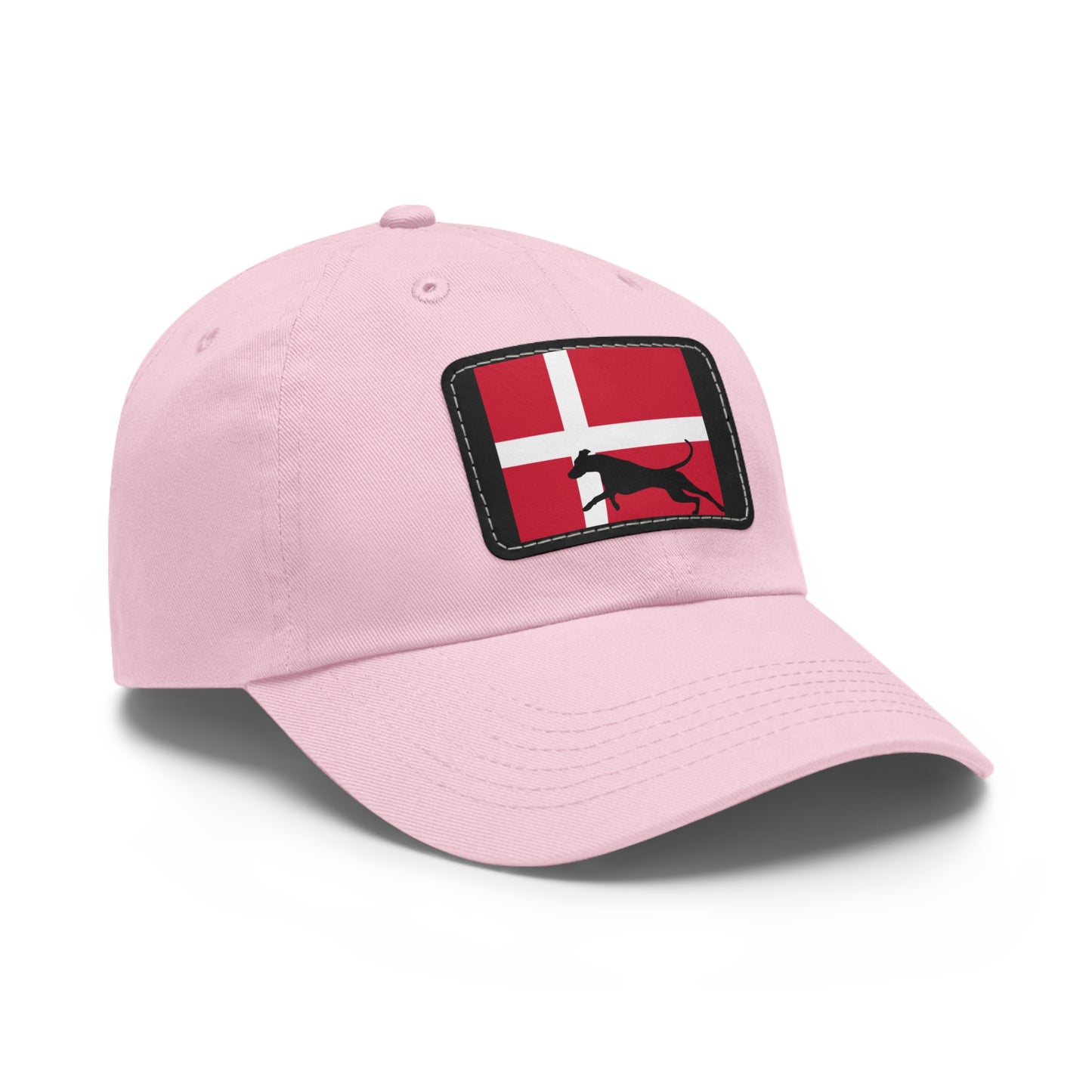Doberman Denmark Protect 1 Dad Hat with Leather Patch (Rectangle)