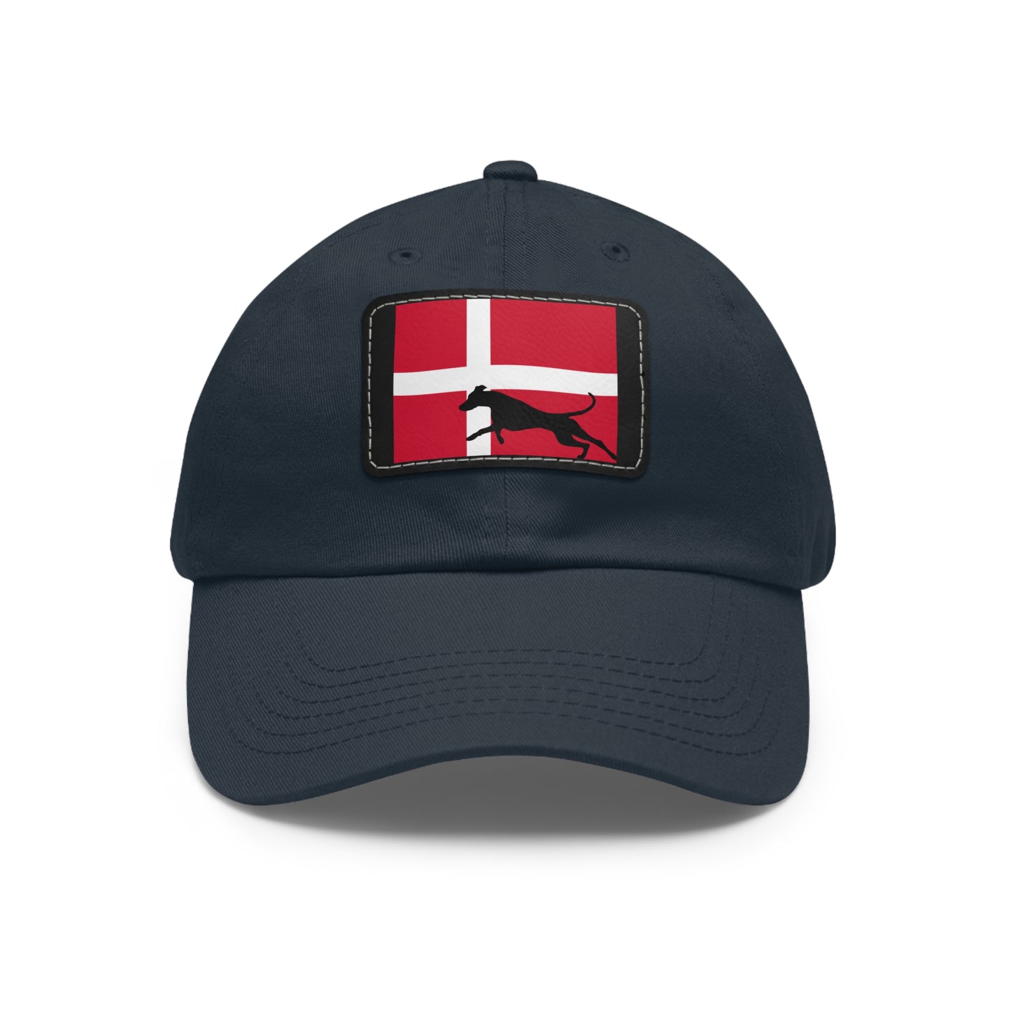 Doberman Denmark Protect 1 Dad Hat with Leather Patch (Rectangle)