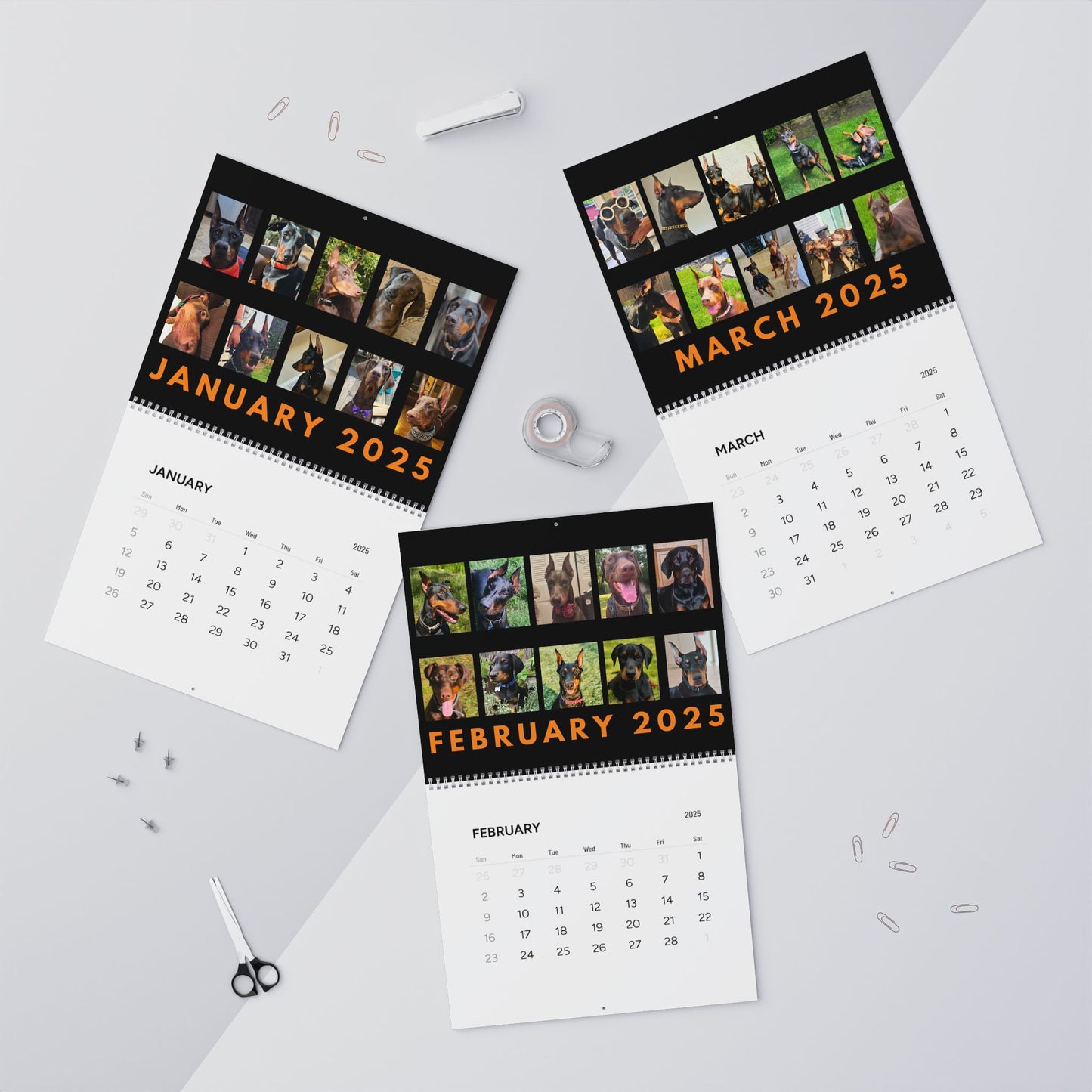 Doberman DTT 6th USA Edition Wall Calendars (2025)