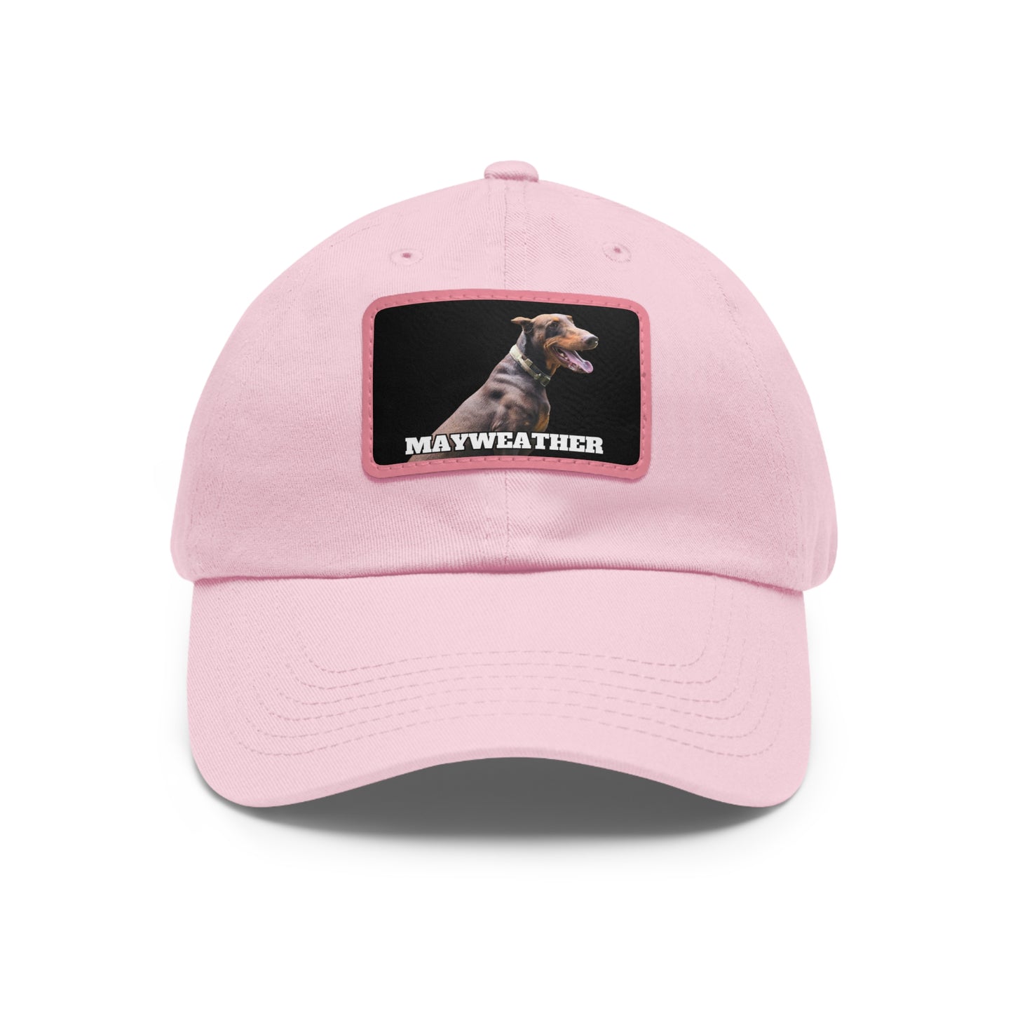Custom Dad Hat with Leather Patch (Rectangle)