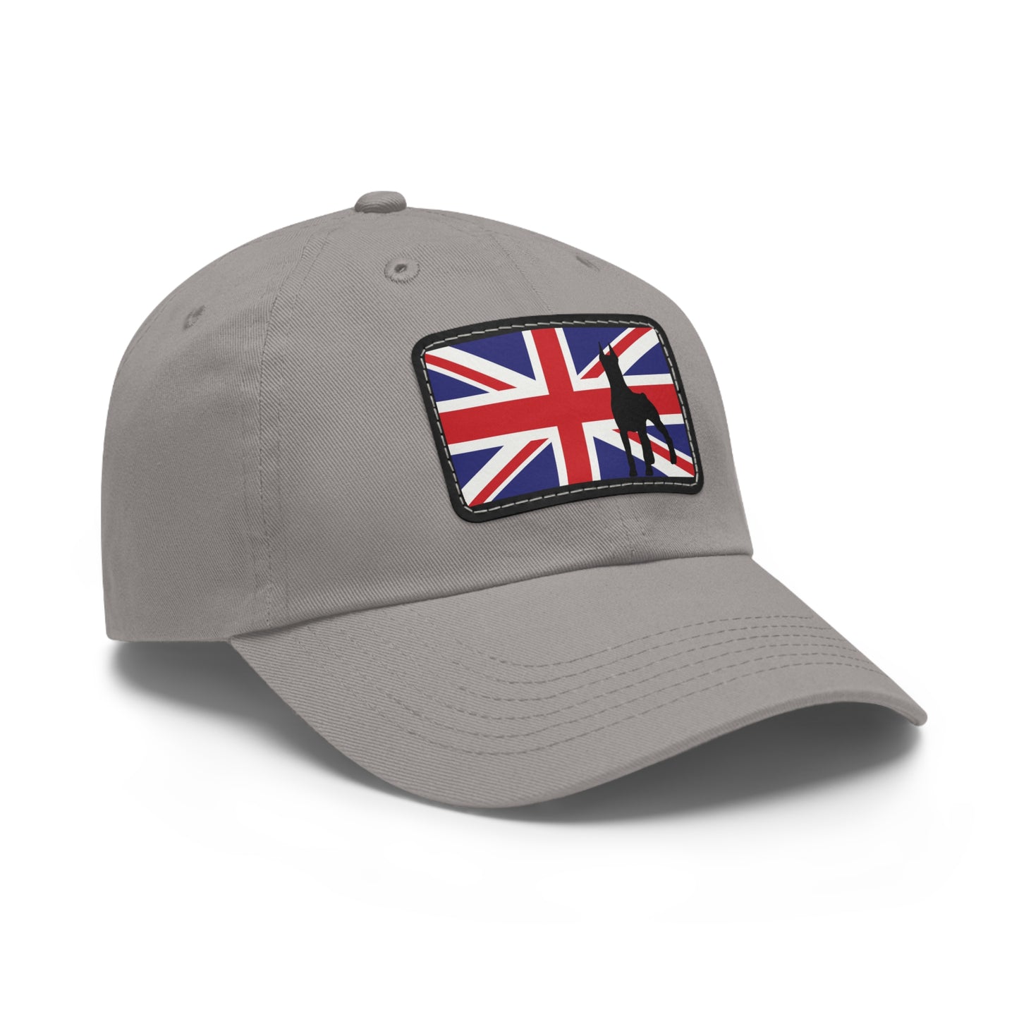 Doberman UK Protect 1 Dad Hat with Leather Patch (Rectangle)