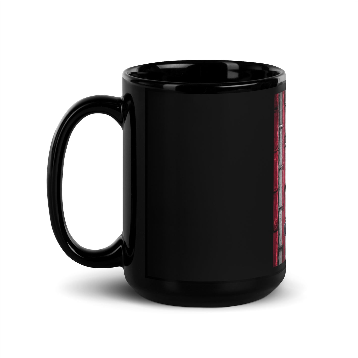 USA 1 Black Glossy Mug