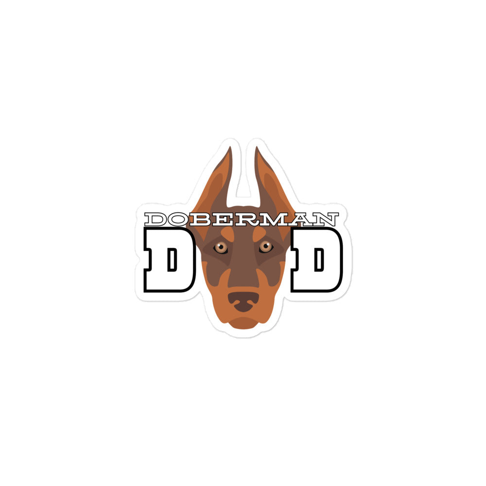 Doberman Dad 4 Bubble-free stickers