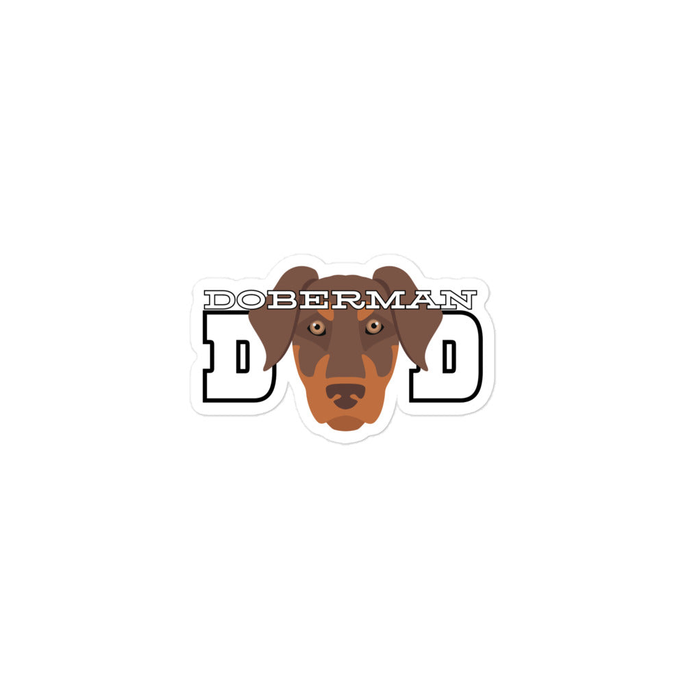 Dobwrman Dad 8 Bubble-free stickers