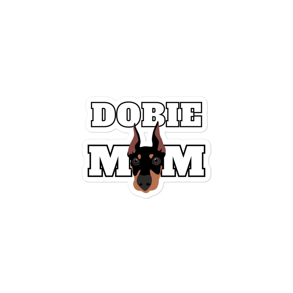 Dobie Mom 2 Bubble-free stickers