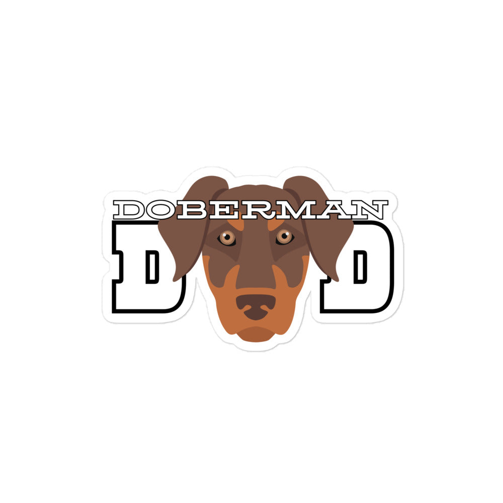 Dobwrman Dad 8 Bubble-free stickers