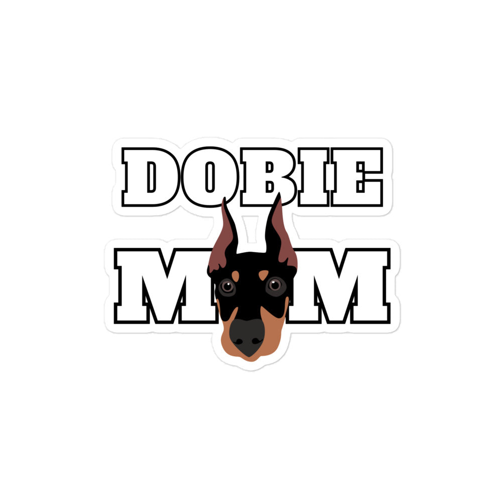 Dobie Mom 2 Bubble-free stickers