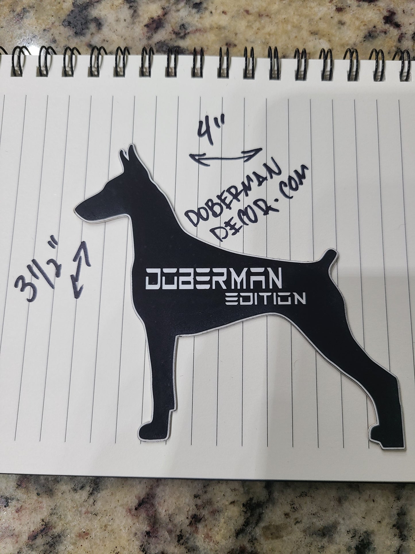 Doberman Edition 1, 2 & 3 Vinyl Cut 3M Vehicle Emblem