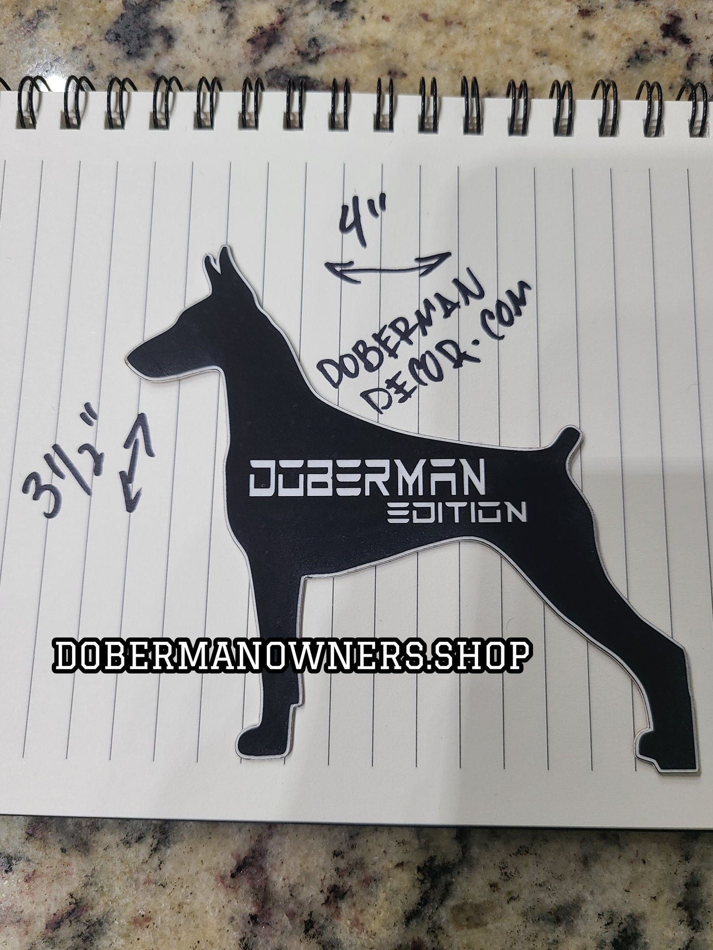 Doberman Edition 1, 2 & 3 Vinyl Cut 3M Vehicle Emblem