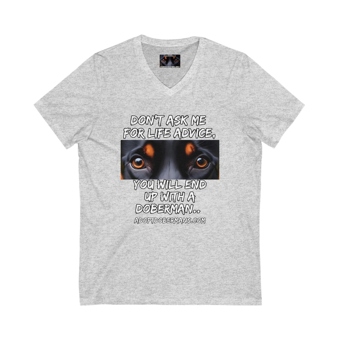 Adopt 4 Private Label Unisex Jersey Short Sleeve V-Neck Tee