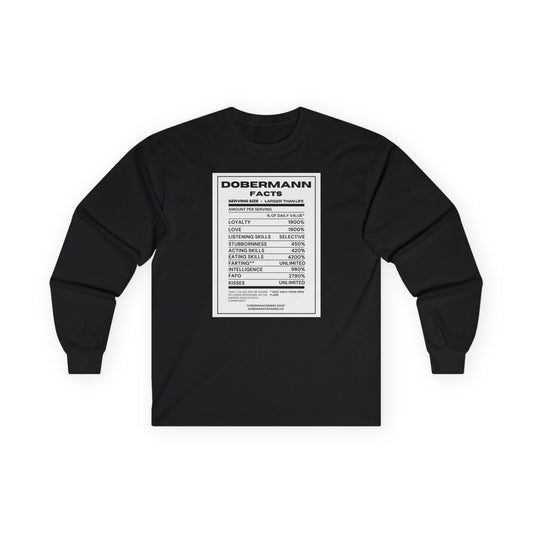 Dobermann Facts 1 Unisex Ultra Cotton Long Sleeve Tee