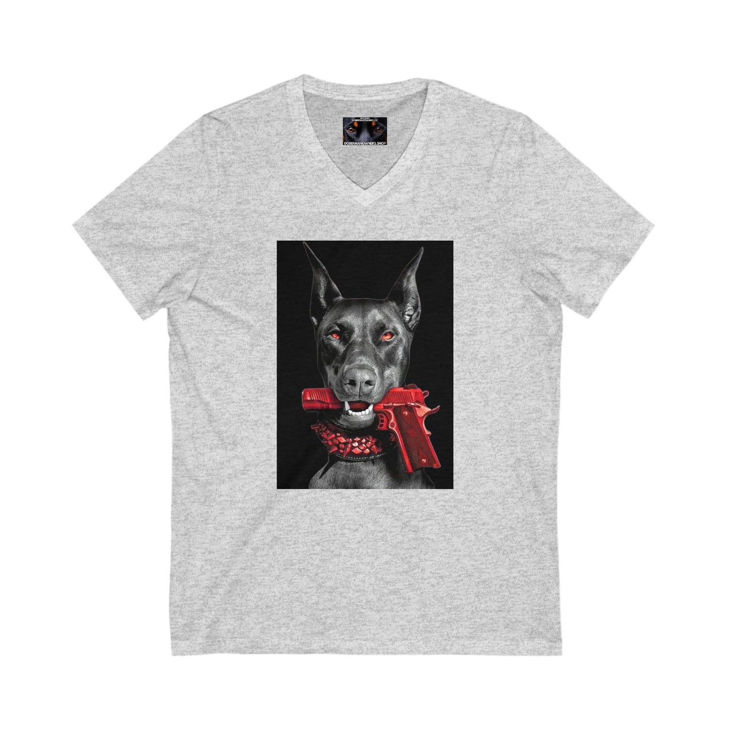 Red 2 Private Label Unisex Jersey Short Sleeve V-Neck Tee