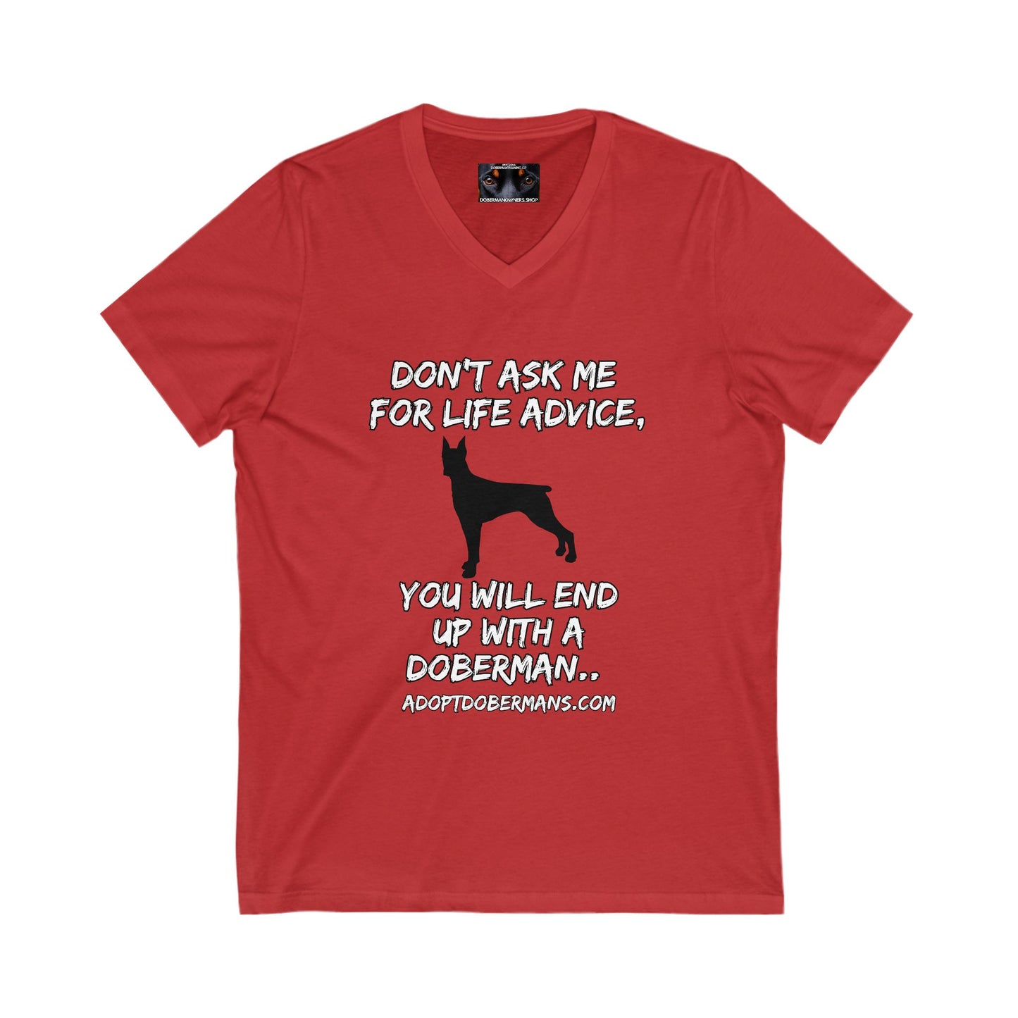 Adopt 1 Private Label Unisex Jersey Short Sleeve V-Neck Tee
