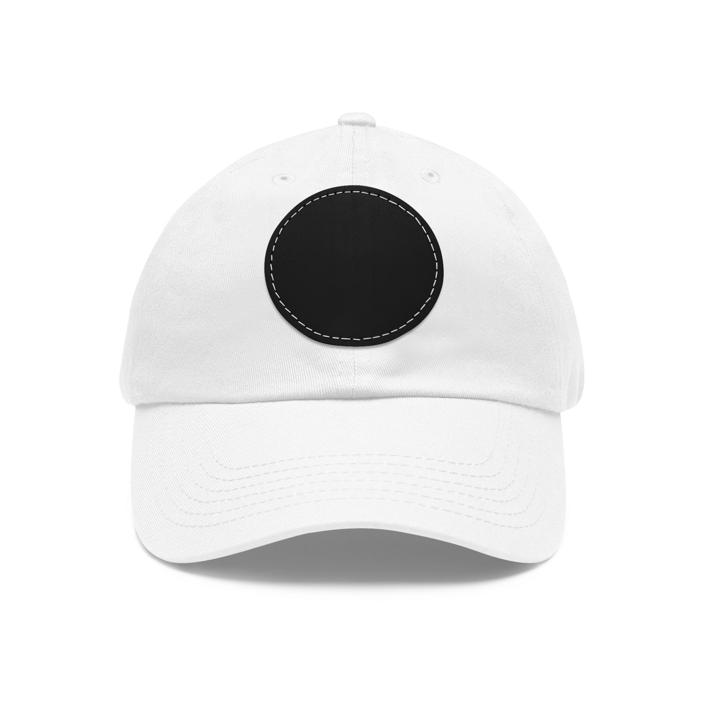 N 6 Dad Hat with Leather Patch (Round)