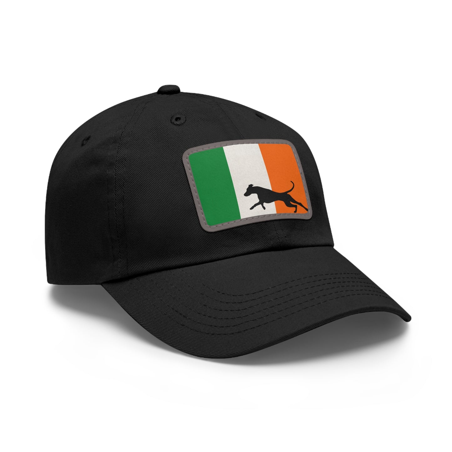 Doberman Ireland Protect 1 Dad Hat with Leather Patch (Rectangle)