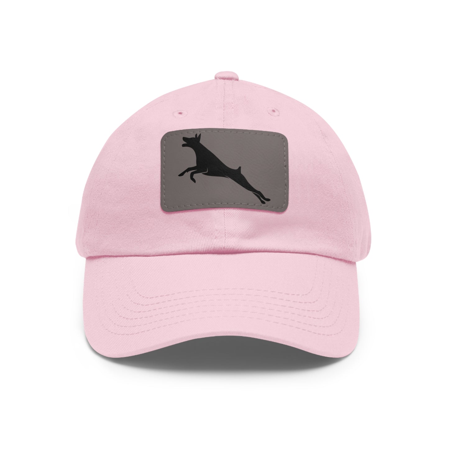 Run 2 Dad Hat with Leather Patch (Rectangle)