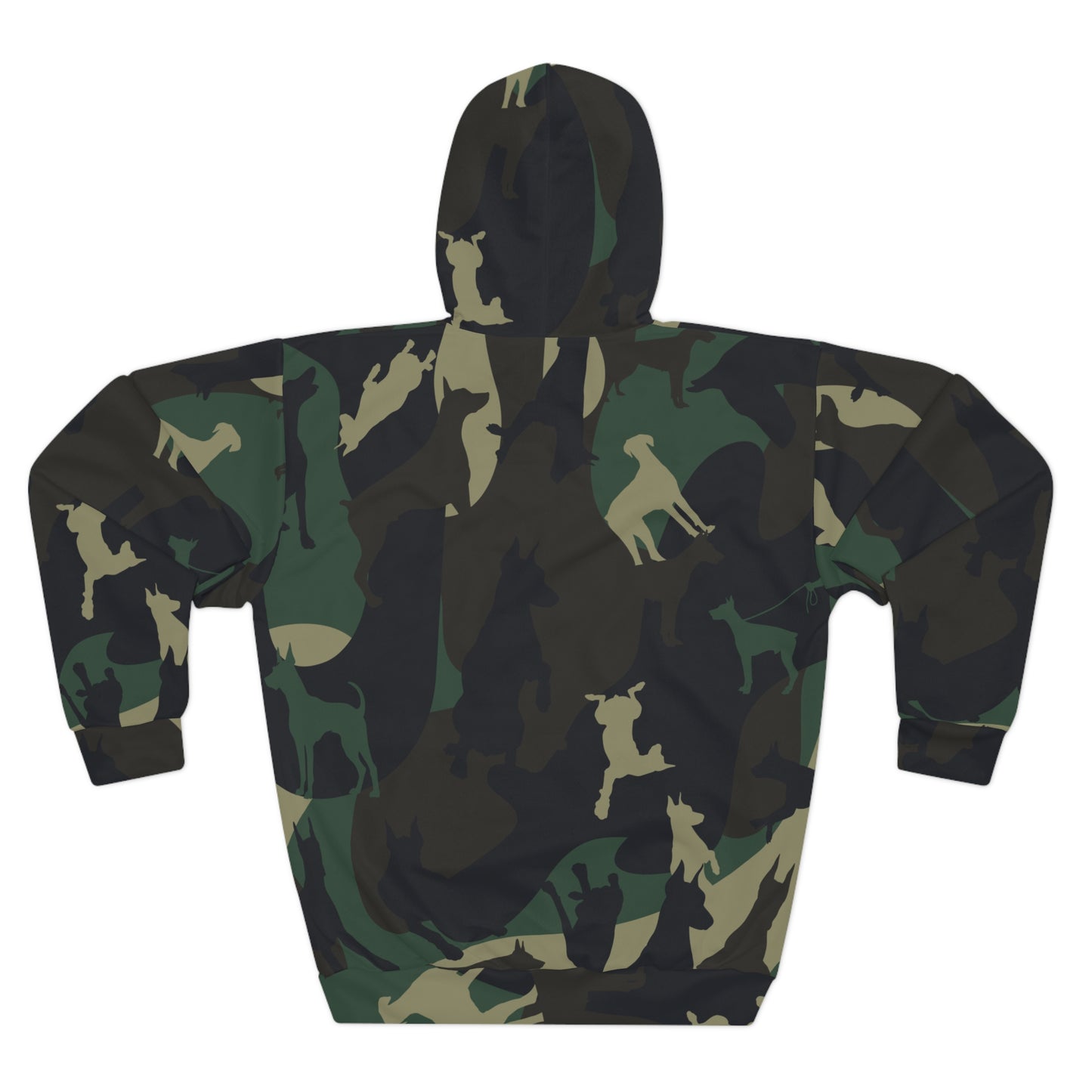 Doberman Camo 11 Unisex Pullover Hoodie (AOP)