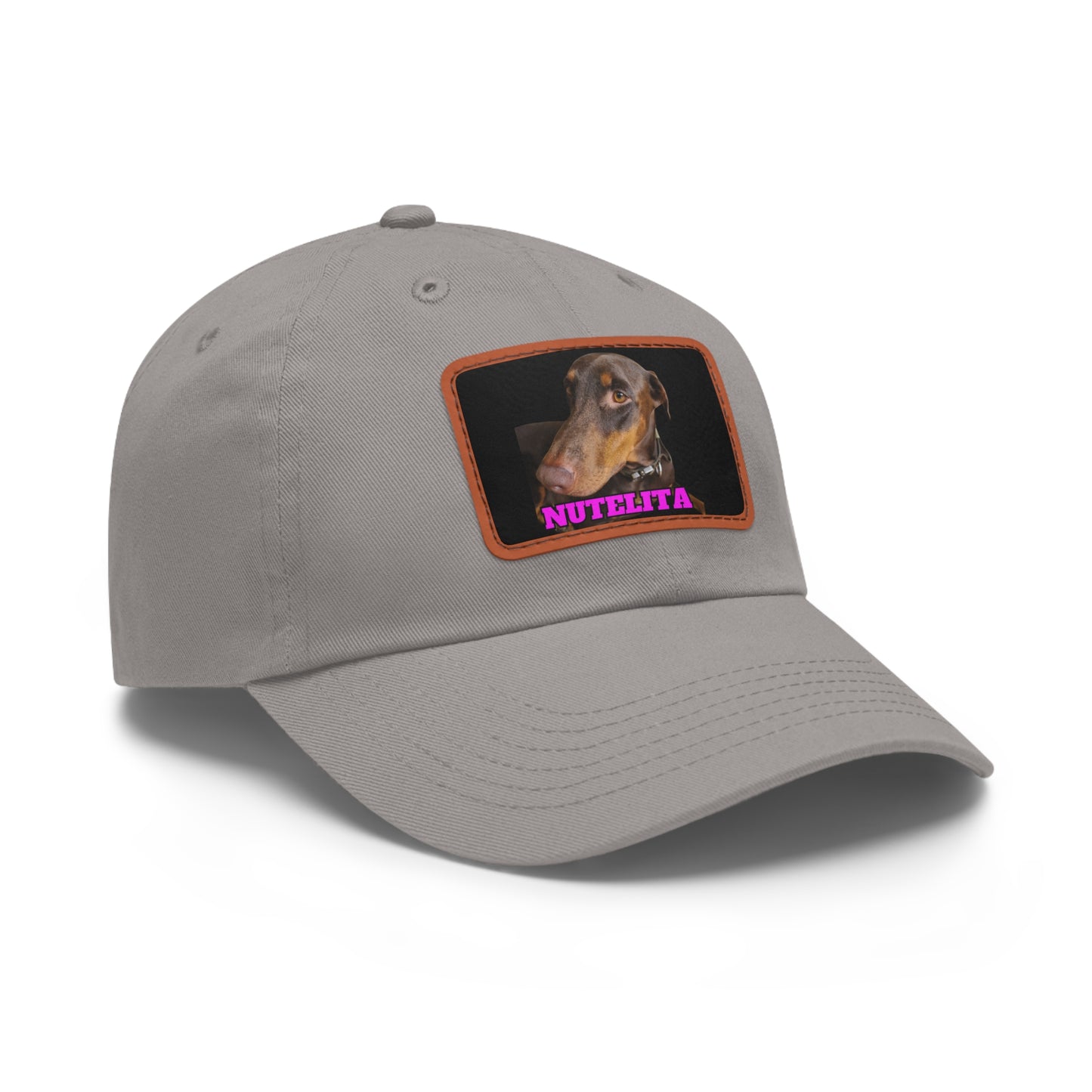 Custom Picture & Text Dad Hat with Leather Patch (Rectangle)