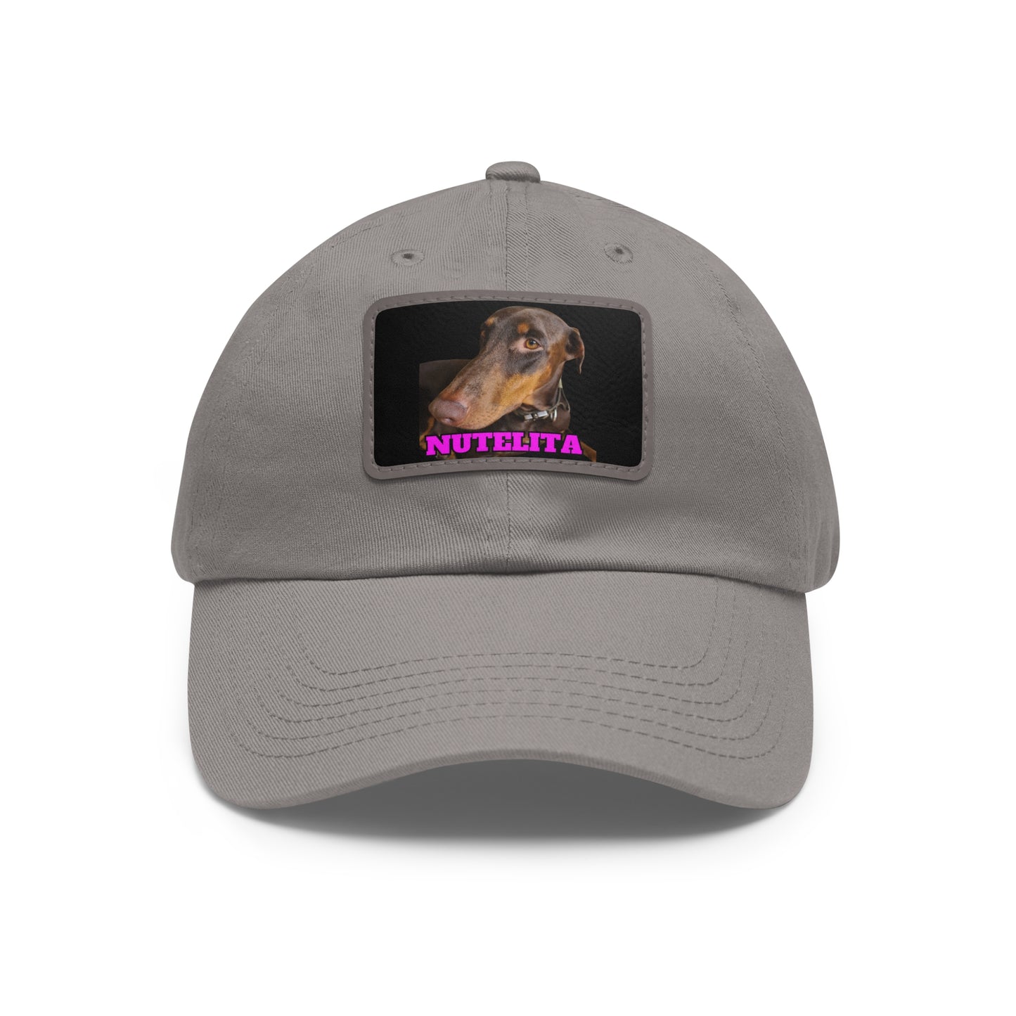 Custom Picture & Text Dad Hat with Leather Patch (Rectangle)
