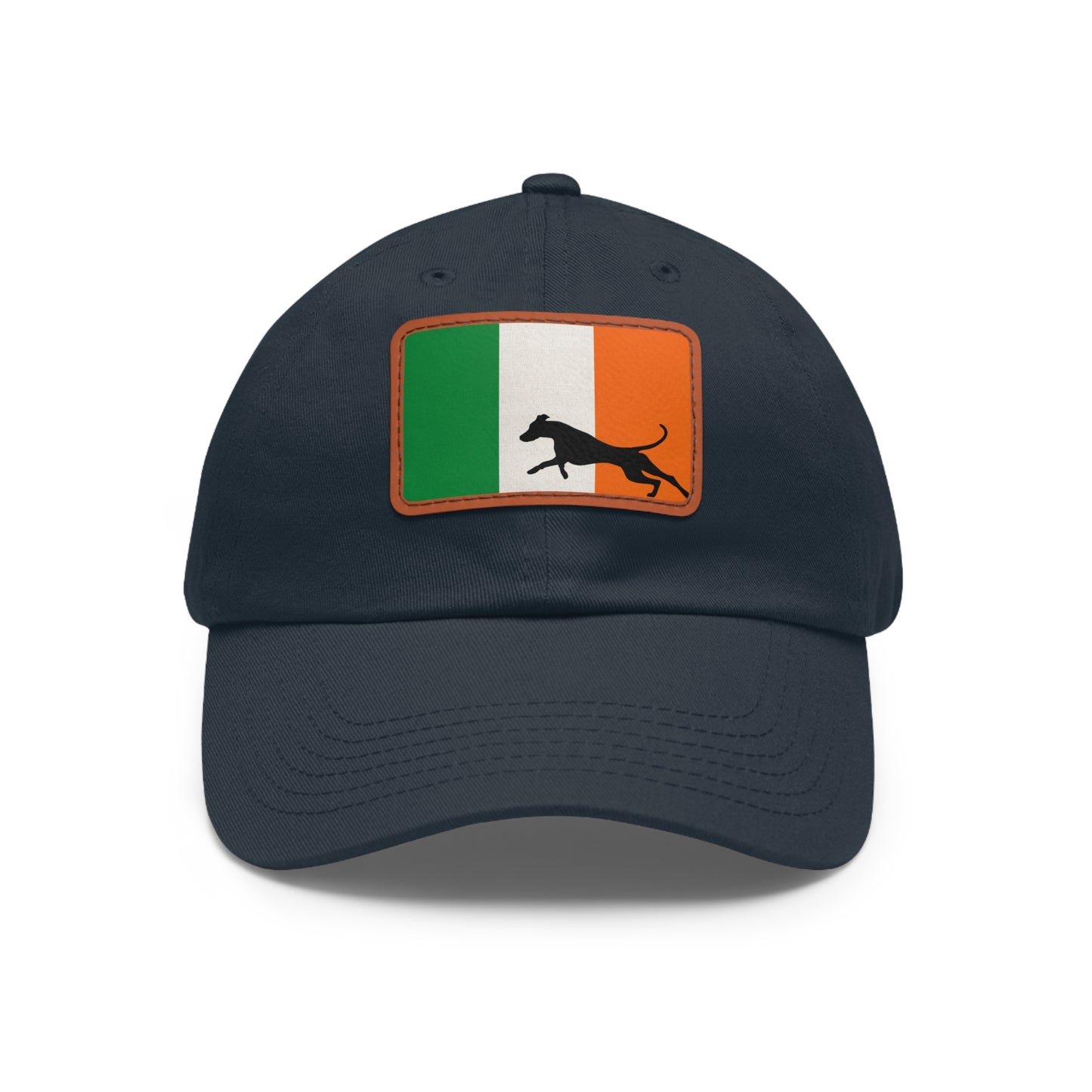 Doberman Ireland Protect 1 Dad Hat with Leather Patch (Rectangle)