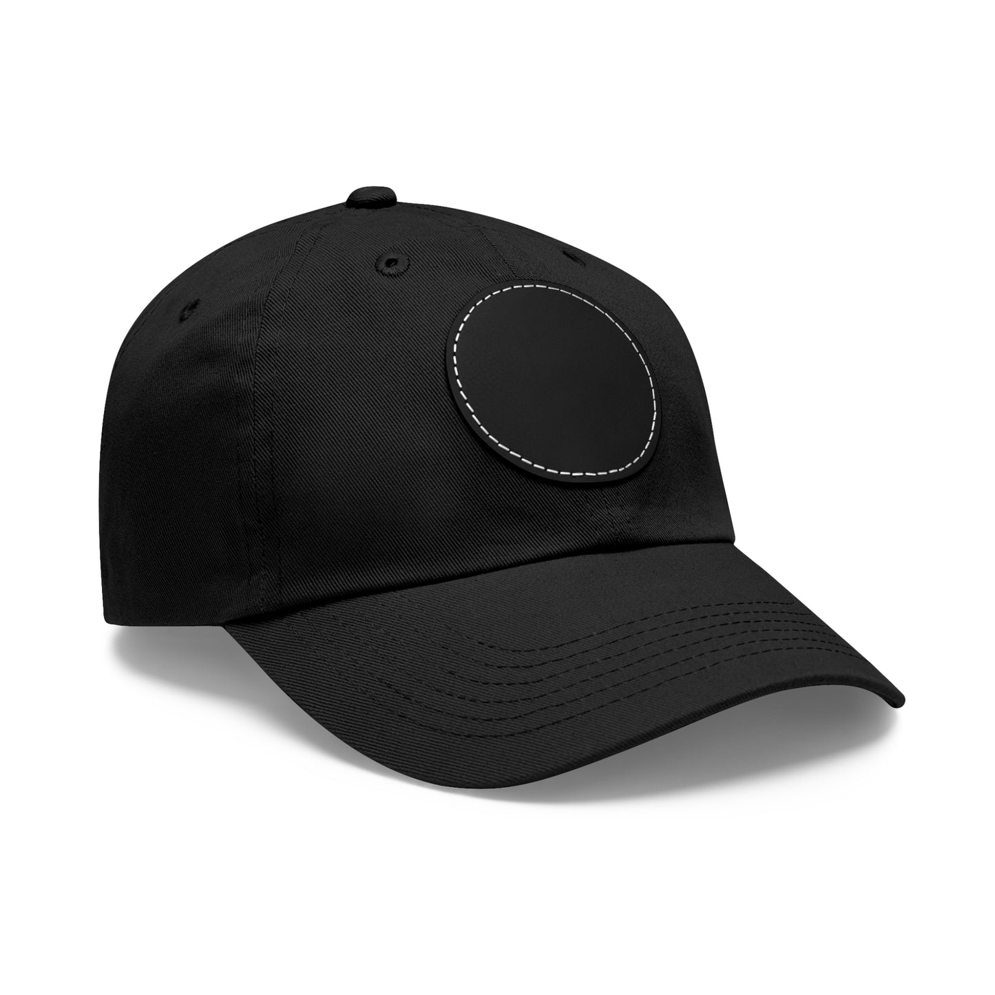 N 5 Dad Hat with Leather Patch (Round)