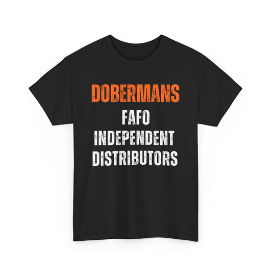 Dobermans Because 5 2025 Unisex Heavy Cotton Tee