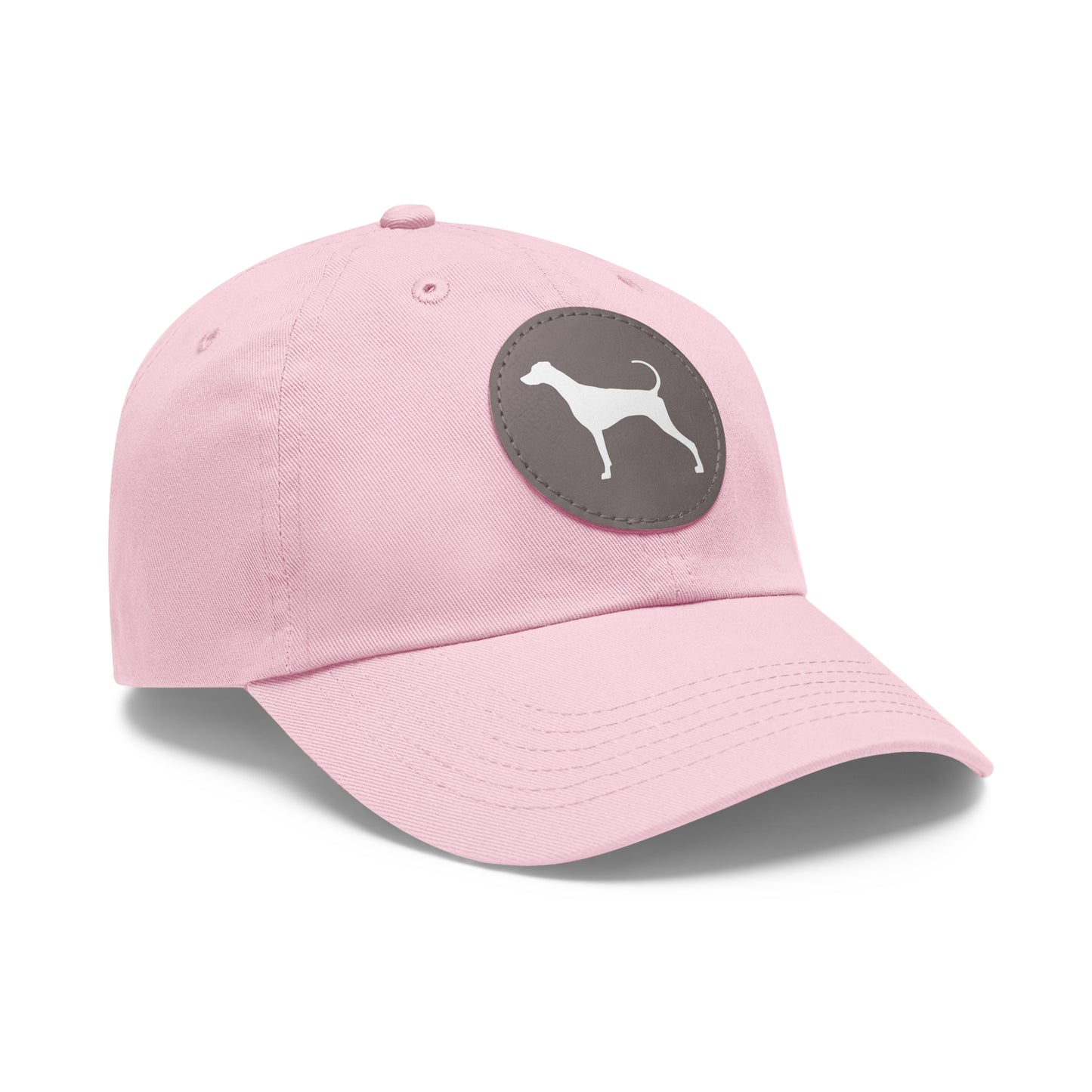 N 8 Dad Hat with Leather Patch (Round)