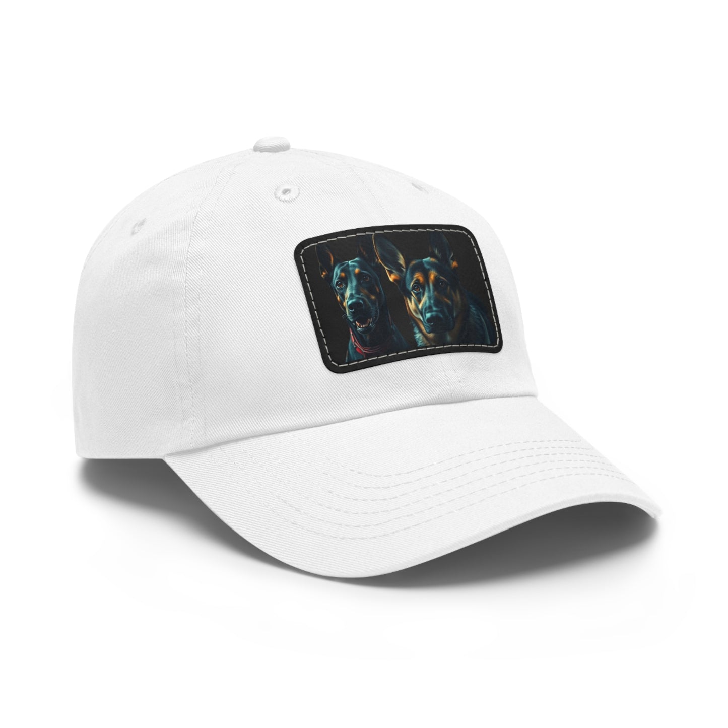 Dynamic Duo Dad Hat with Leather Patch (Rectangle)