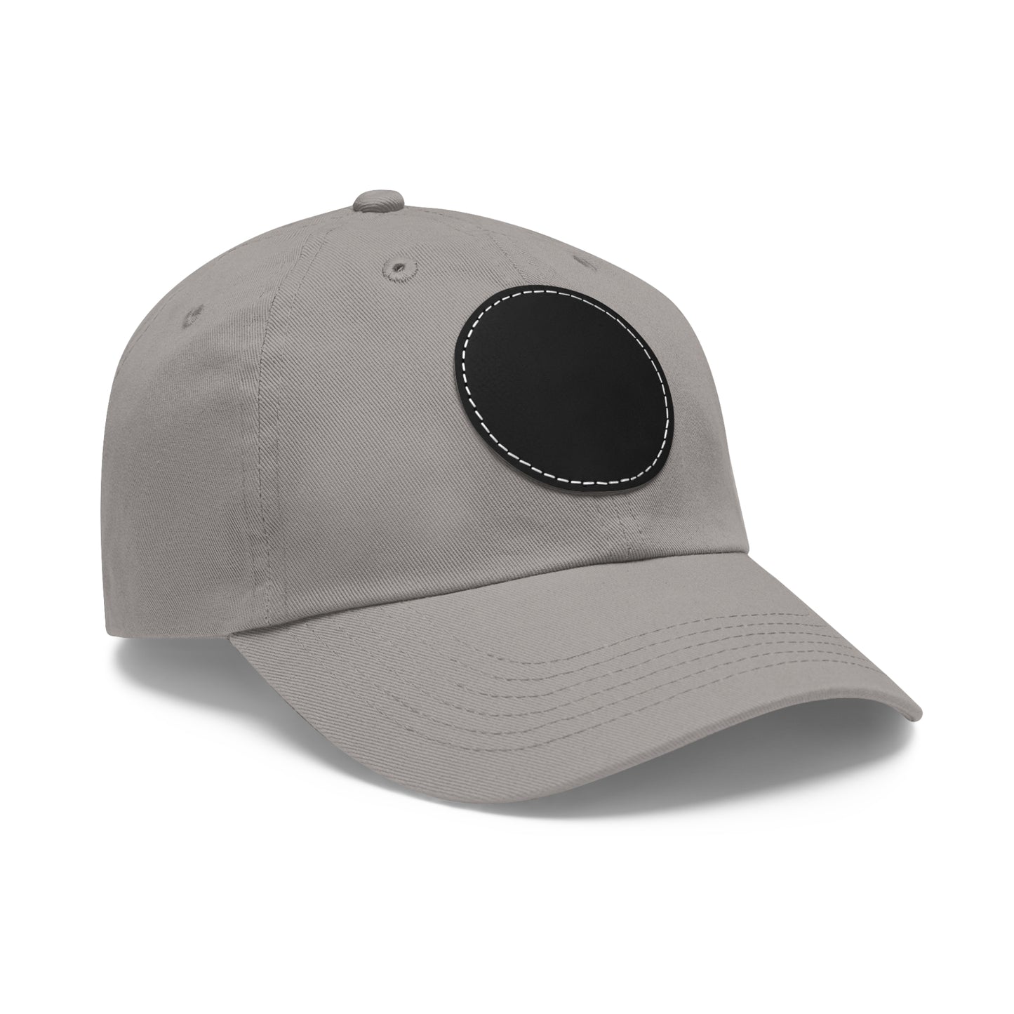 N 6 Dad Hat with Leather Patch (Round)