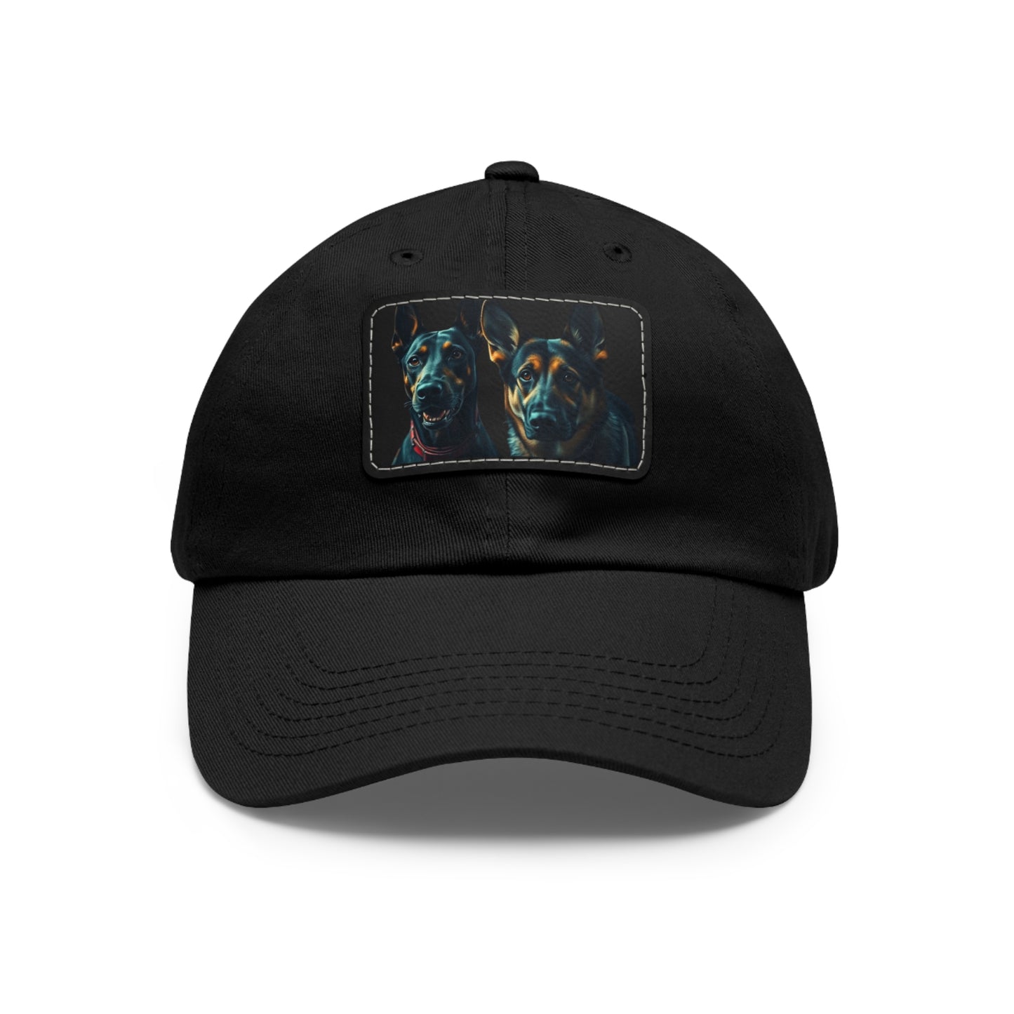 Dynamic Duo Dad Hat with Leather Patch (Rectangle)