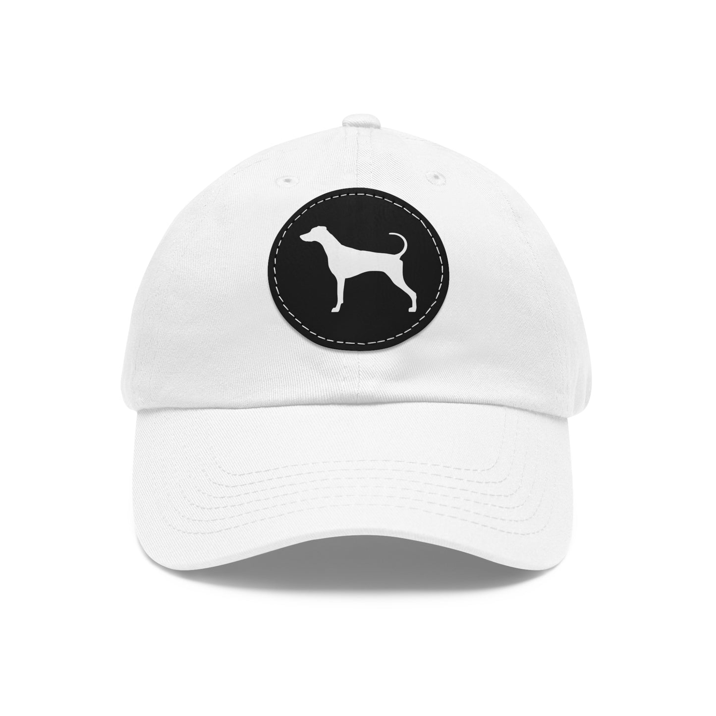 N 8 Dad Hat with Leather Patch (Round)