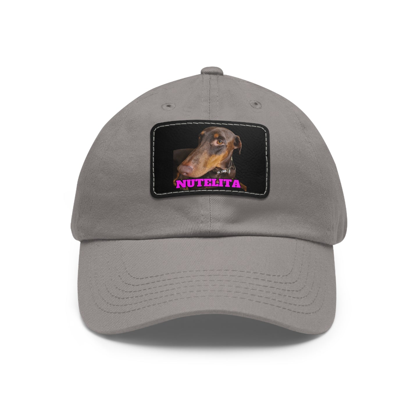 Custom Picture & Text Dad Hat with Leather Patch (Rectangle)