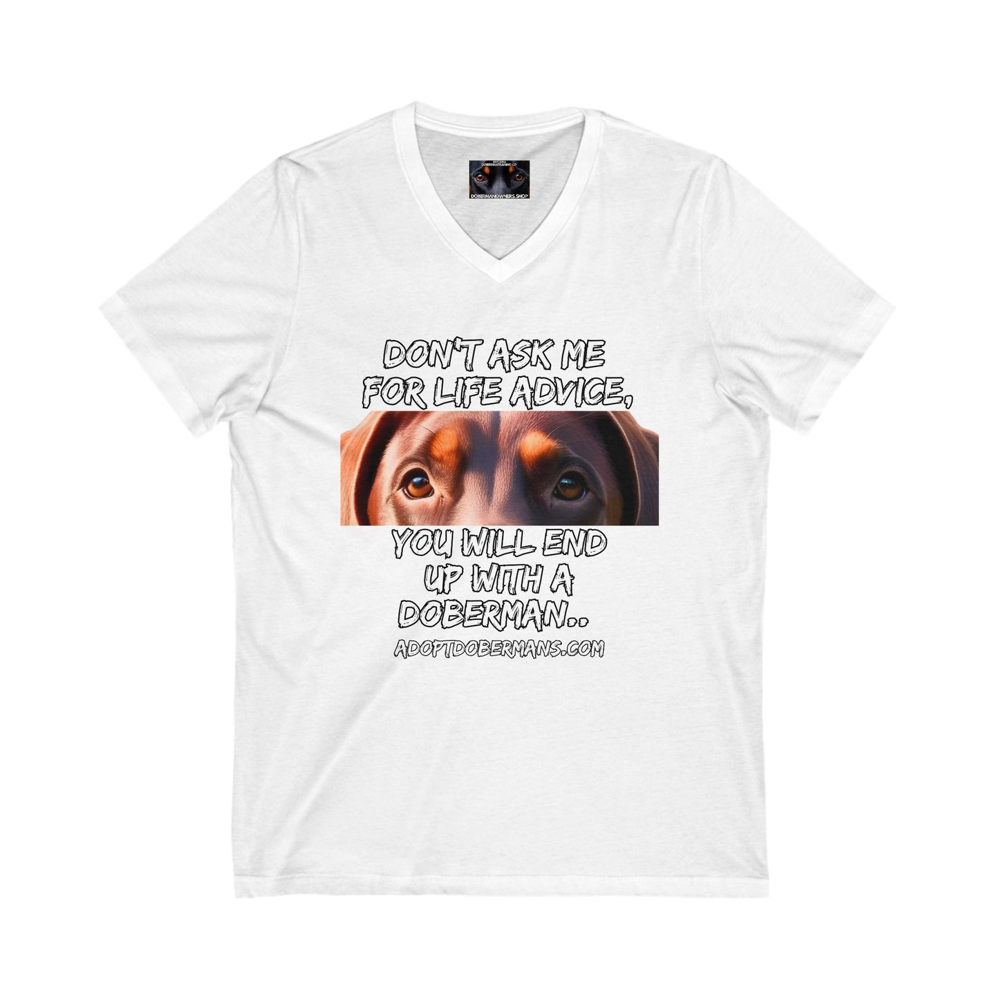 Adopt 5 Private Label Unisex Jersey Short Sleeve V-Neck Tee